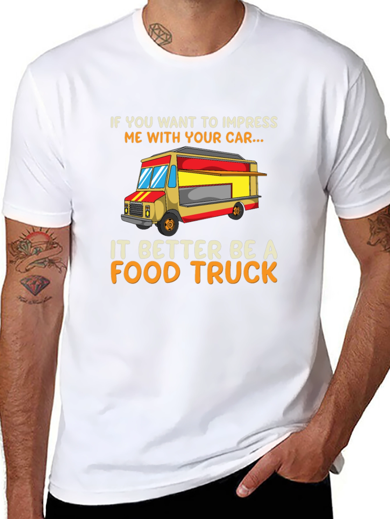 Black Food Truck T-Shirt - Funny Car Lover Tee view 8