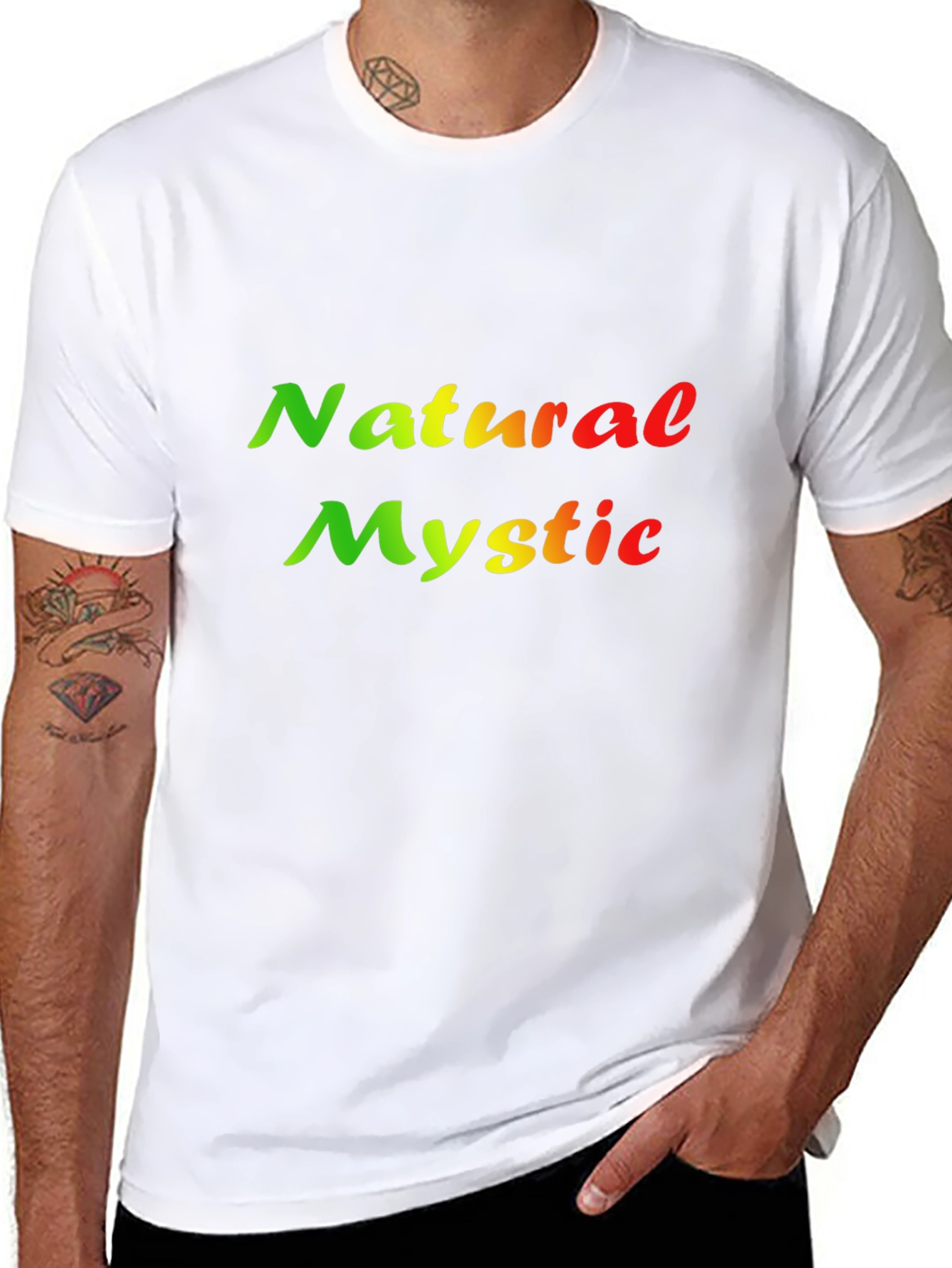 Black Natural Mystic Rasta T-Shirt - Reggae Style view 8