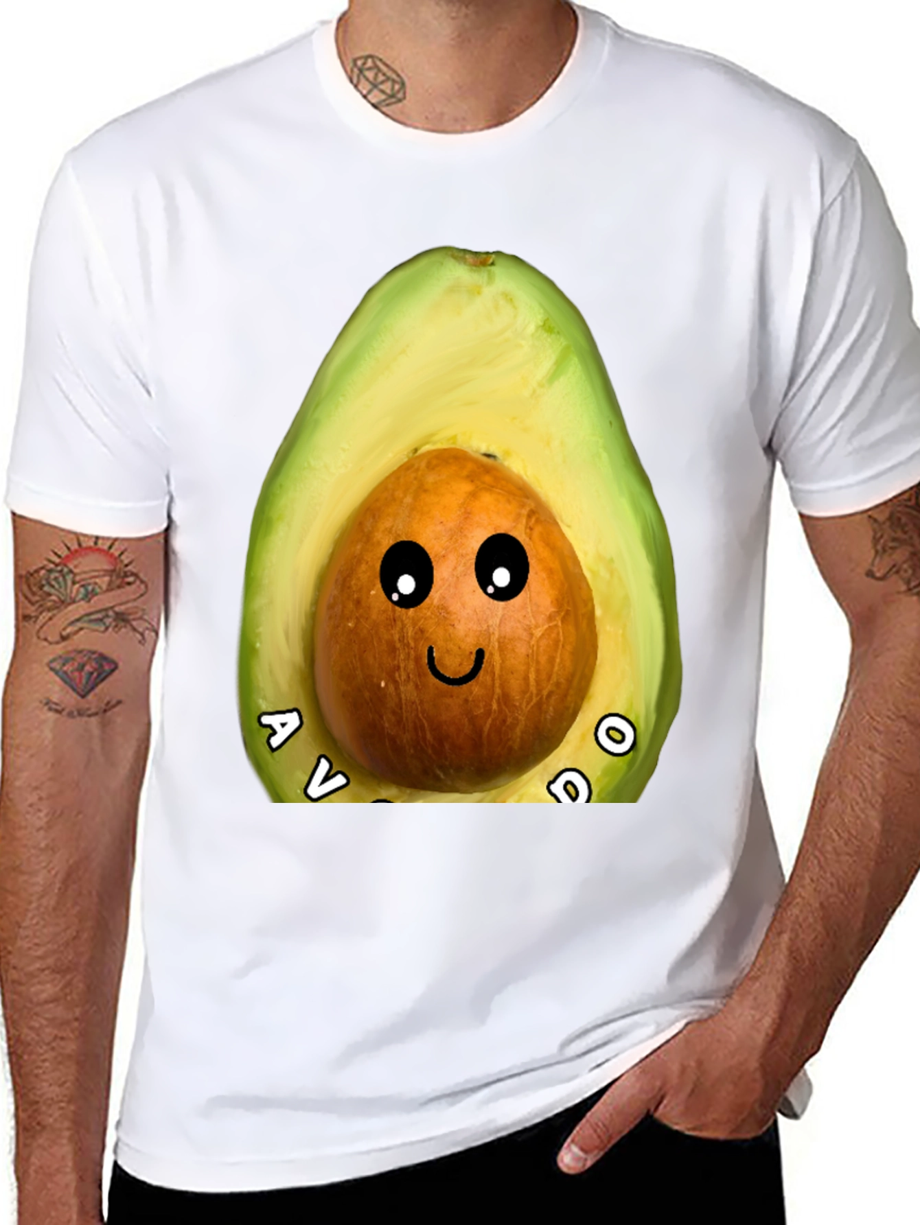 Black Avocado Graphic Tee - Cute Fruit Humor Shirt view 8