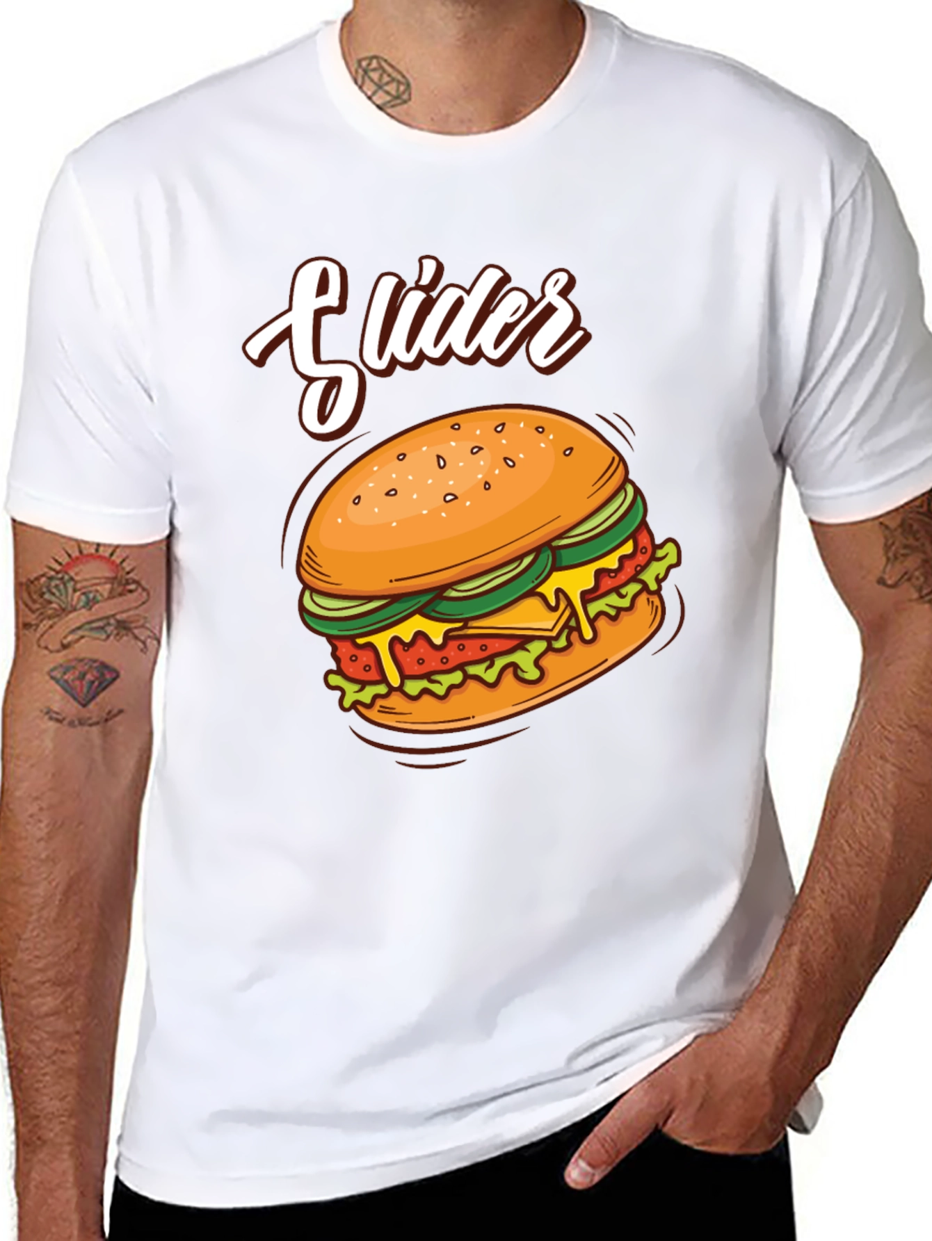 Black Slider Graphic Tee - Casual Unisex T-Shirt view 8