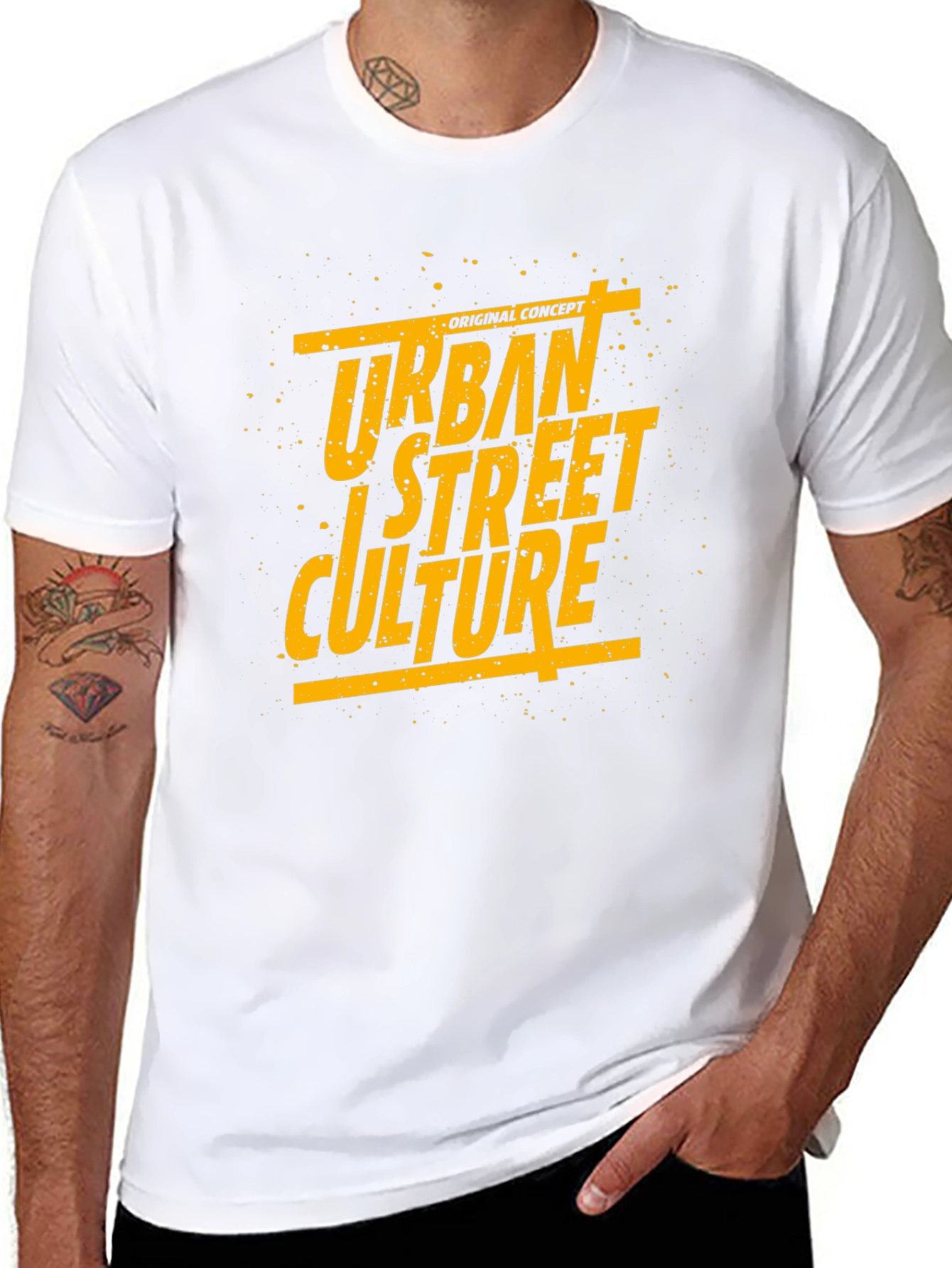Black Urban Street Culture Graphic T-Shirt view 8