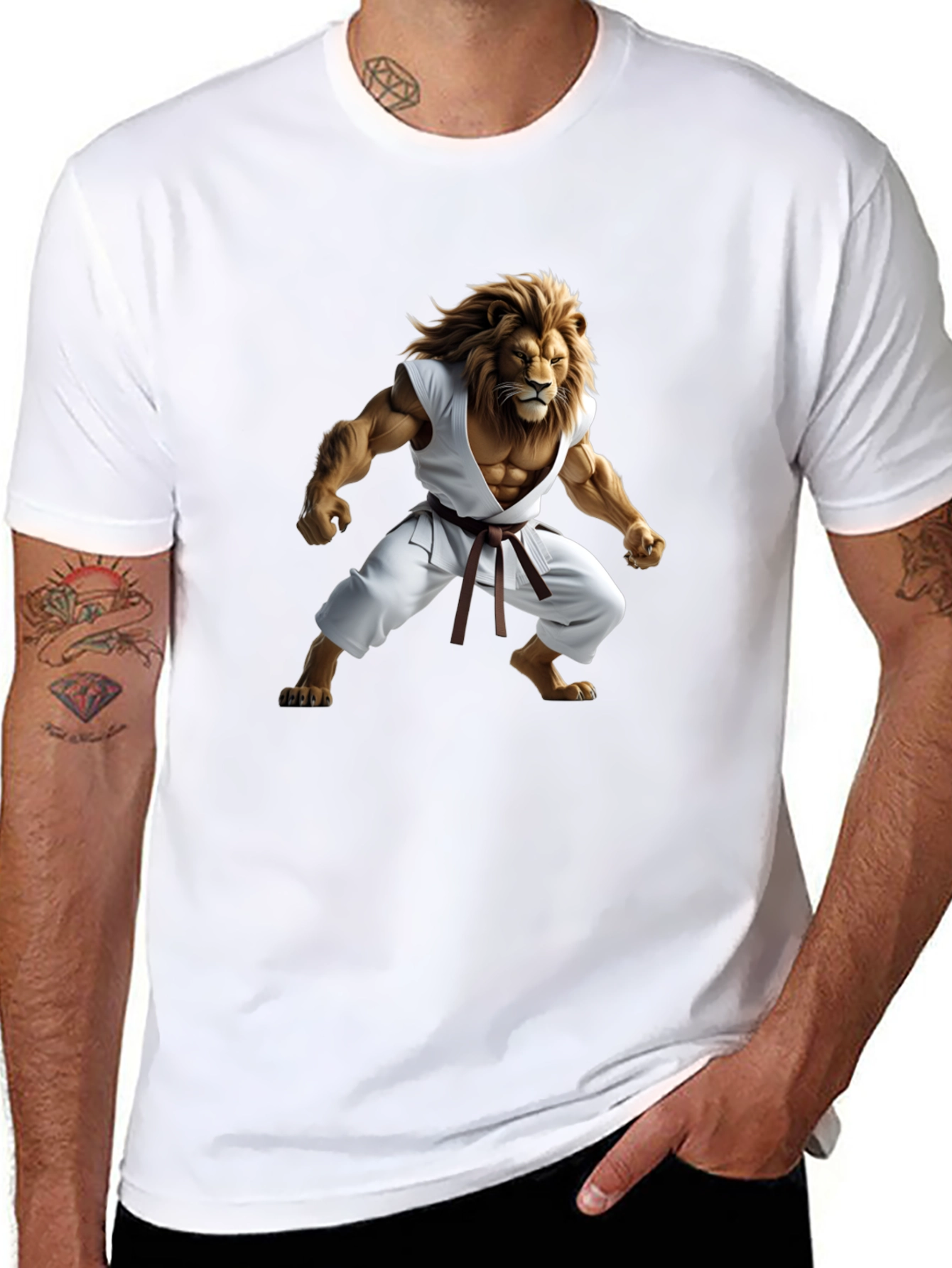 Black Lion Karate Master Black T-Shirt view 8