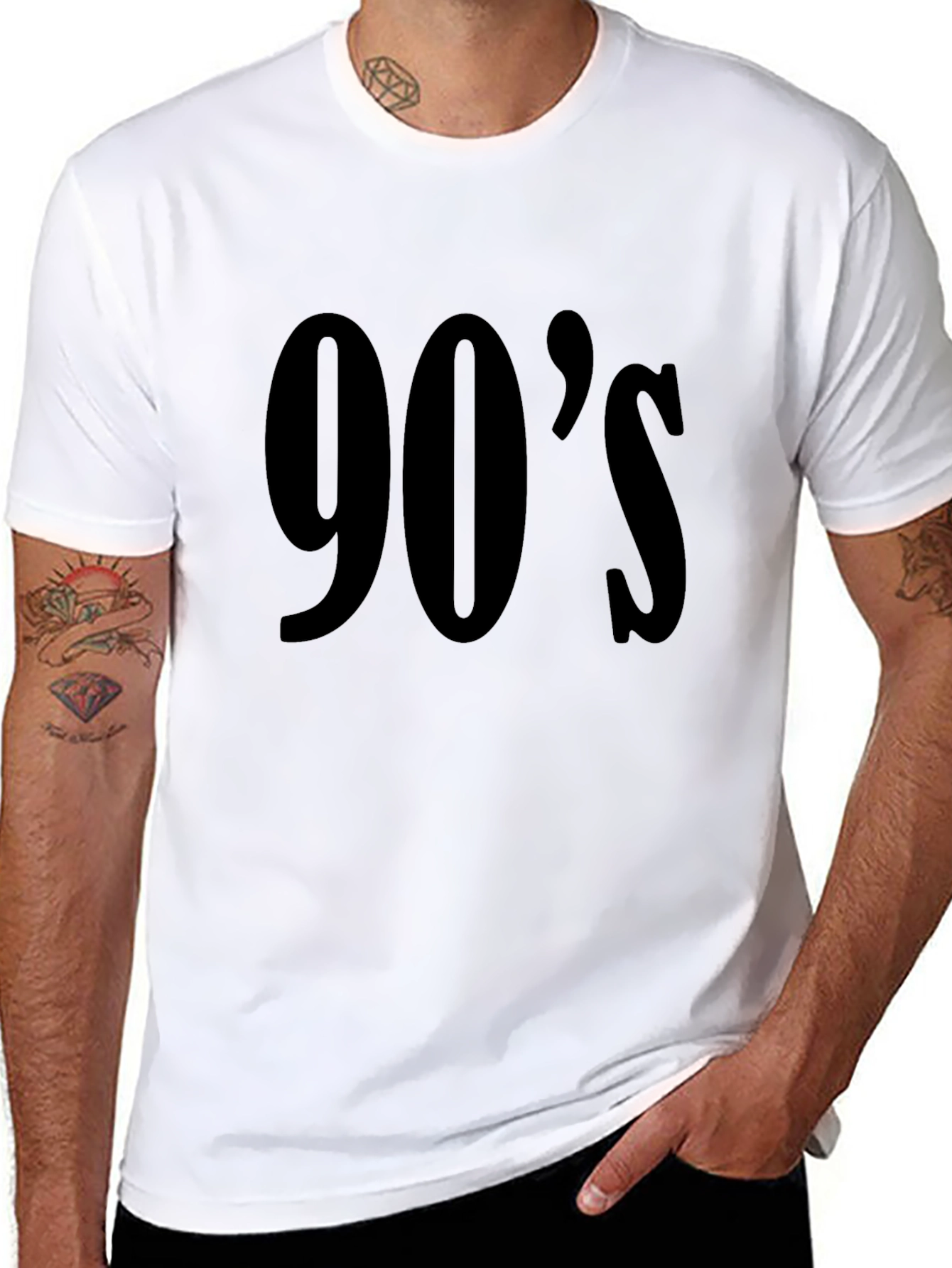 Black 90's Throwback Graphic Tee - Vintage Style view 8