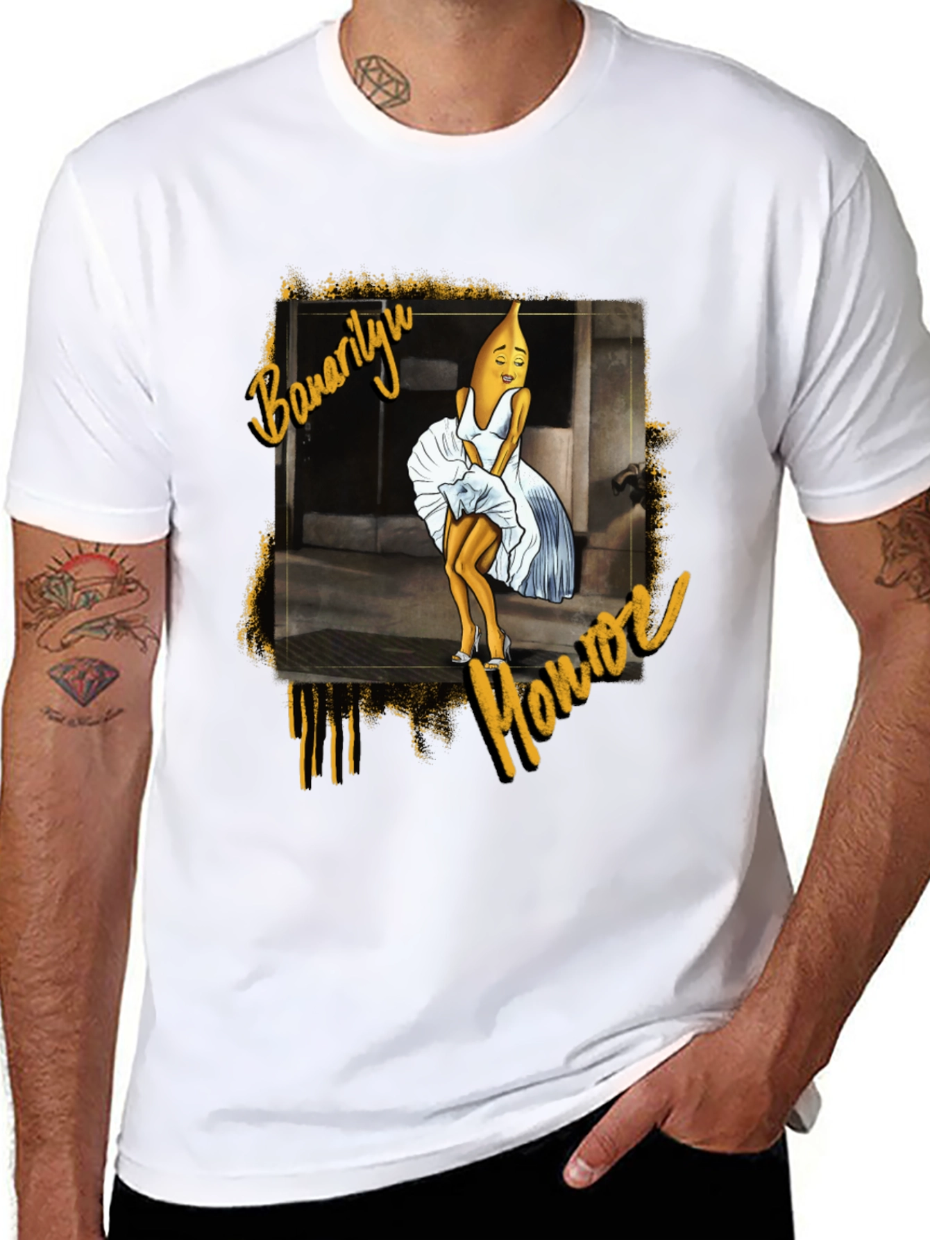 Black Bananalyn Monroe Unisex T-Shirt view 8