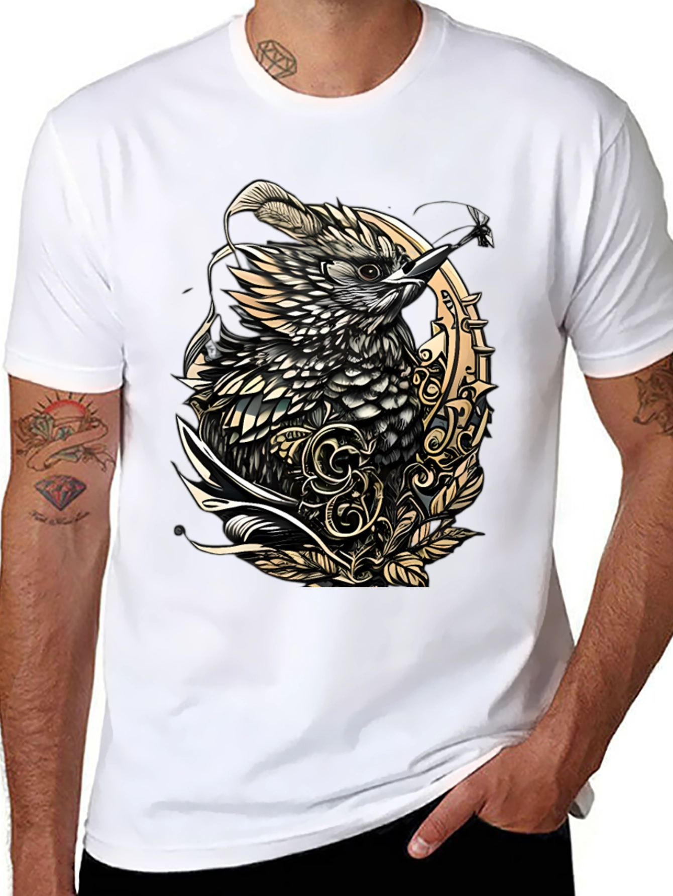 Black Bird Graphic Tee - Unique Design view 8