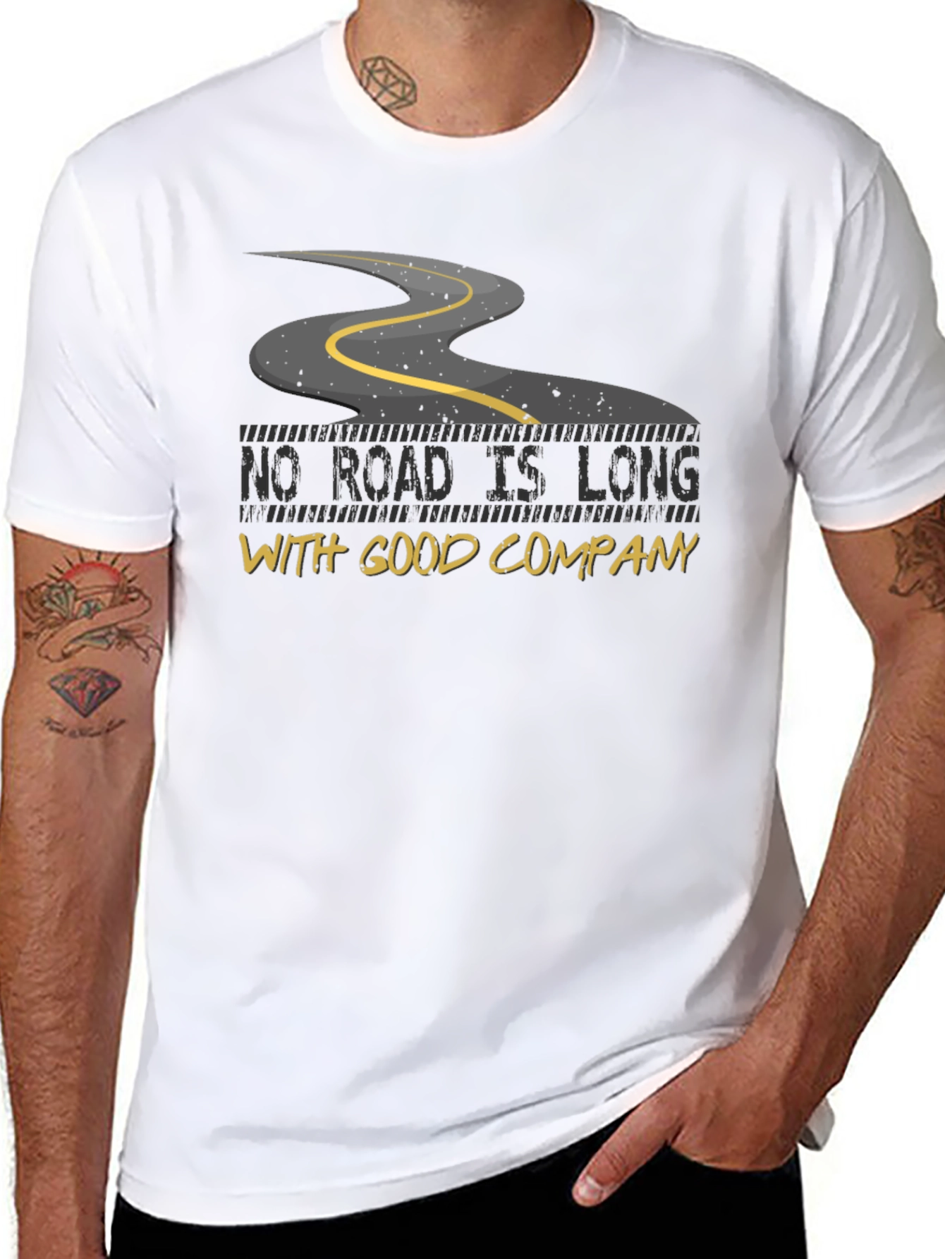 Black Motivational Road Trip T-Shirt - Good Company view 8