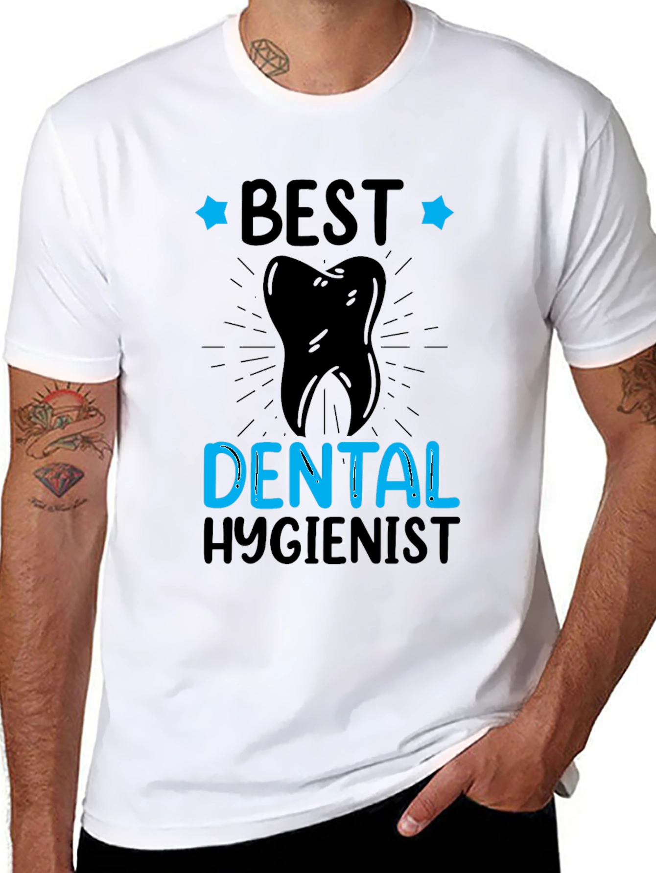 Black Best Dental Hygienist T-Shirt view 8
