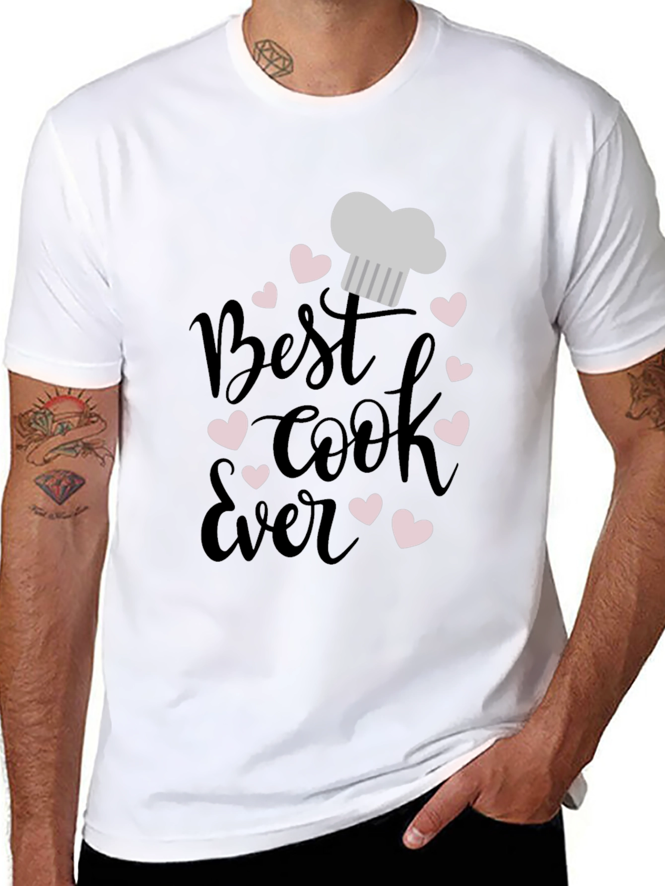 Black Best Cook Ever Graphic T-Shirt - Chef Gift view 8