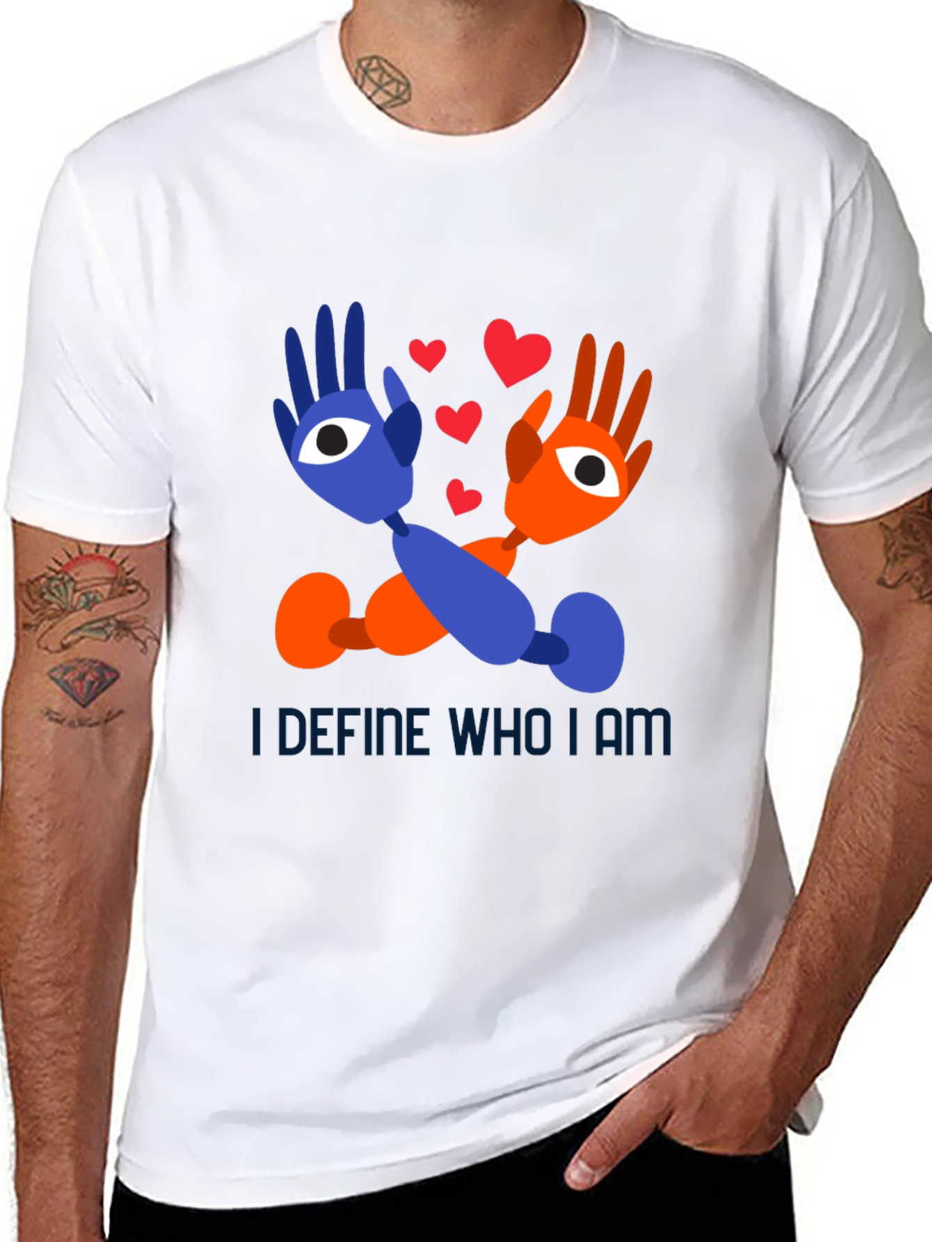 Black I Define Who I Am Graphic Tee view 8