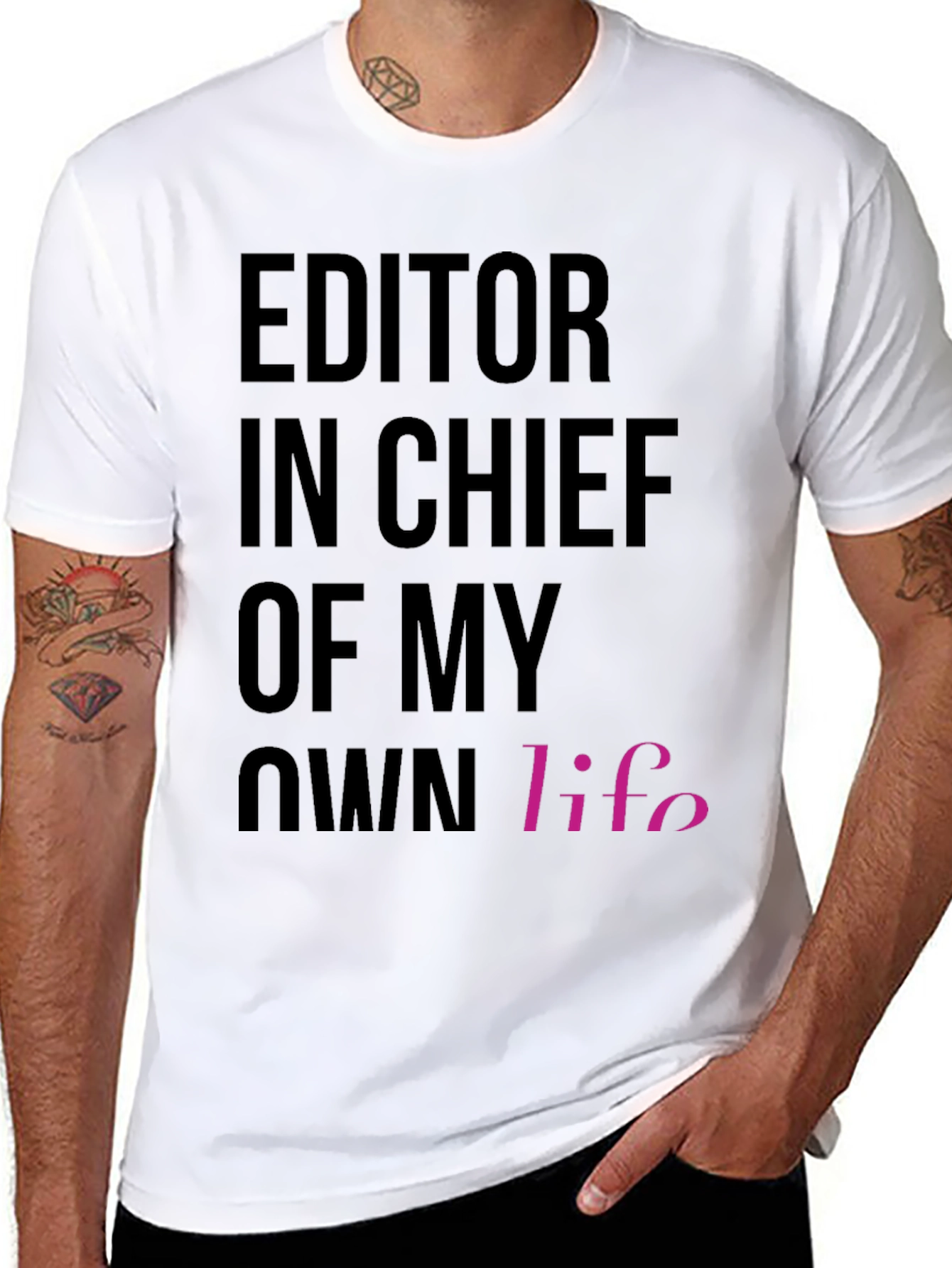 Black Editor in Chief of My Own Life T-Shirt view 8