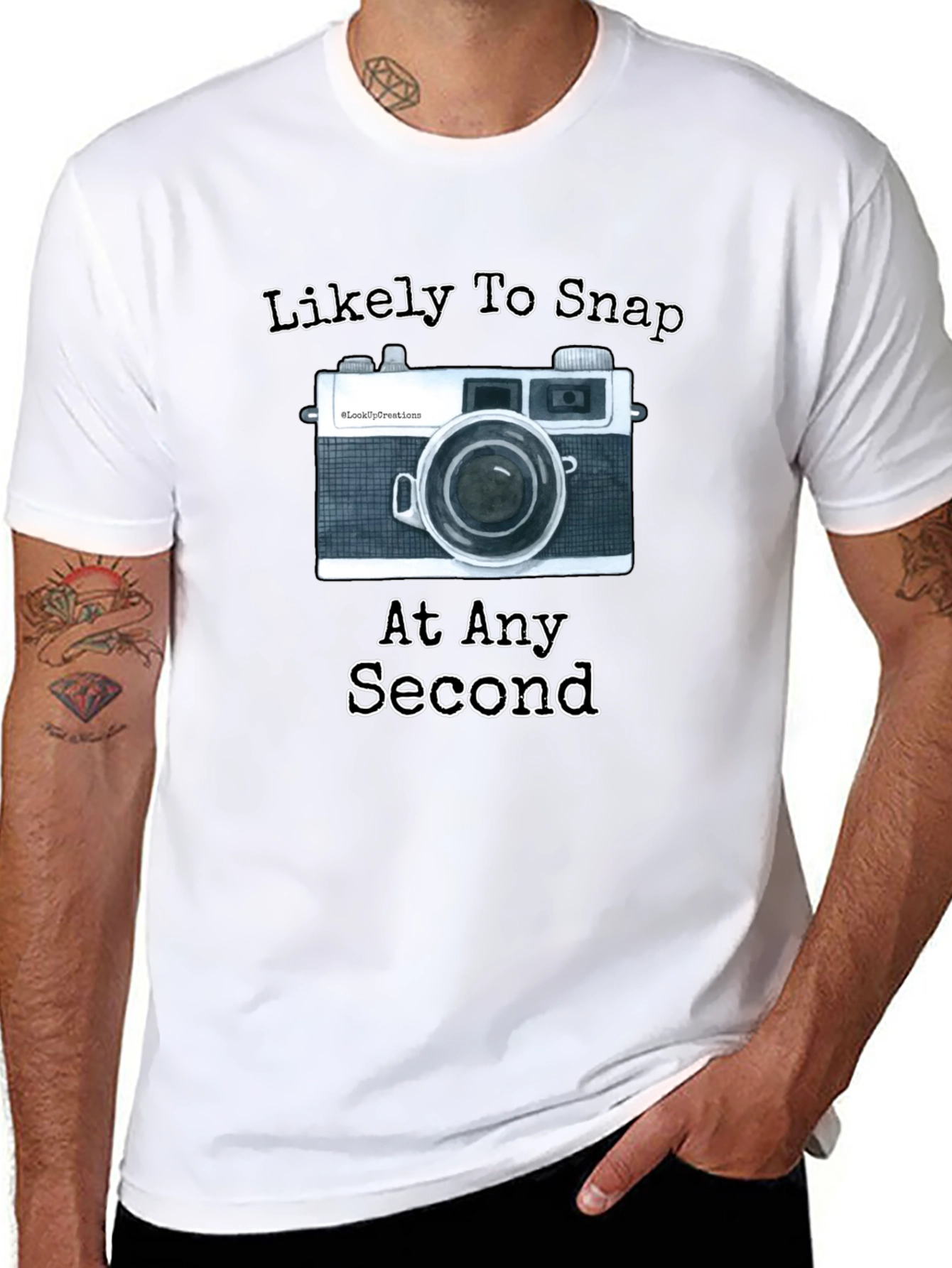 Black Likely To Snap At Any Second T-Shirt Camera Photographer Gift view 8