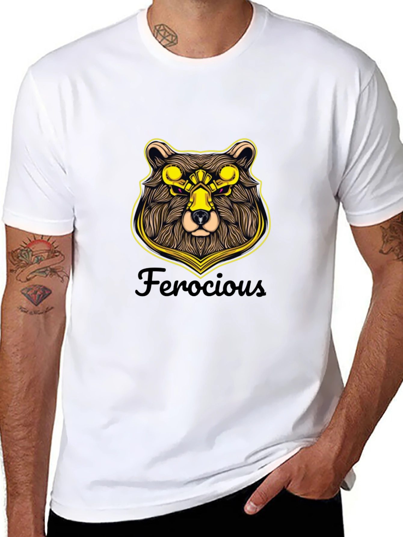 Ferocious Bear Graphic T-Shirt - 8