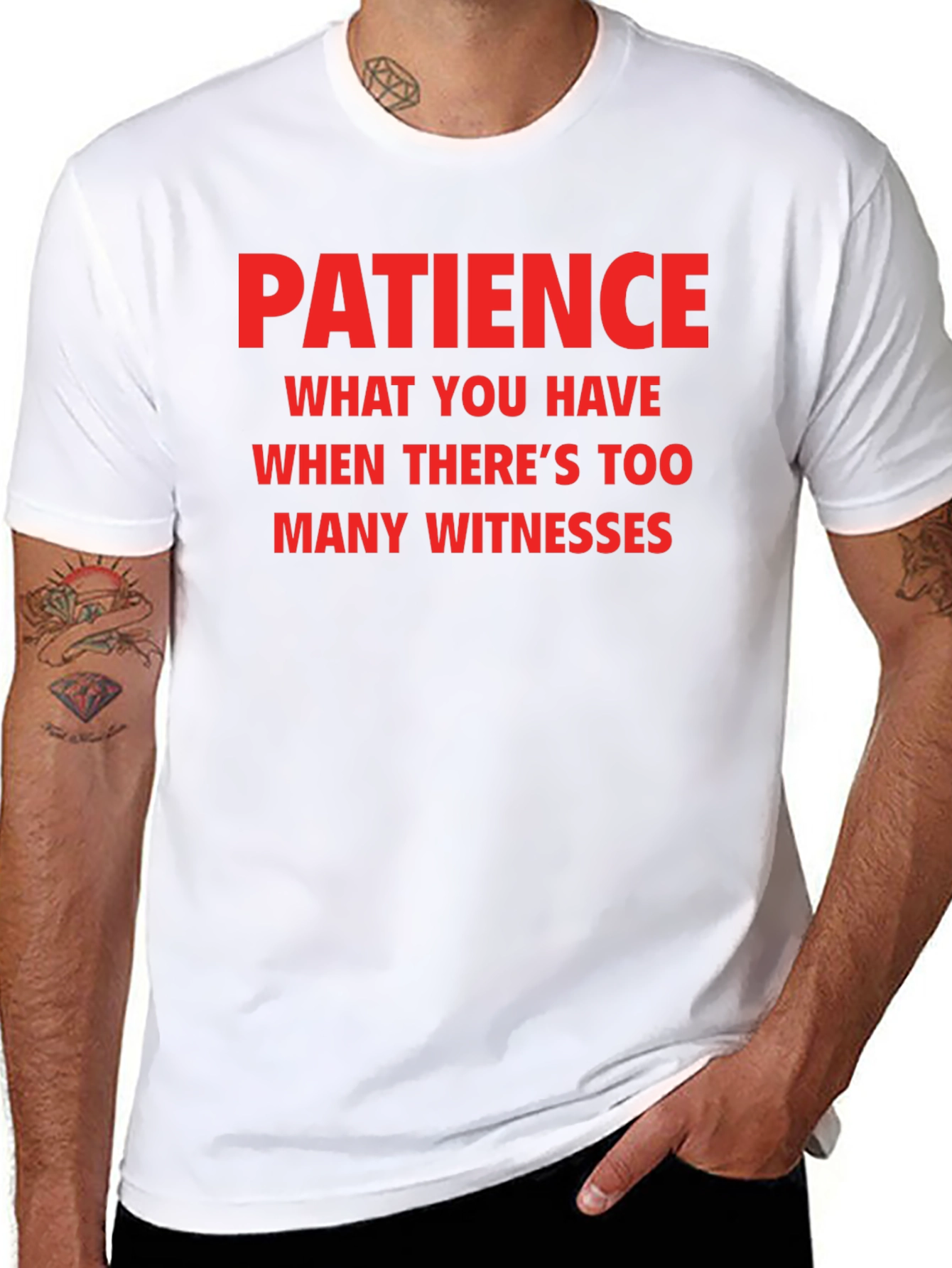 Black Patience Funny Sarcastic Humor T-Shirt view 8