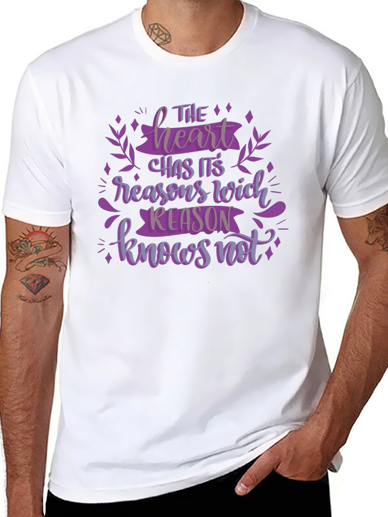 Black The Heart Has its Reasons Graphic Tee view 8