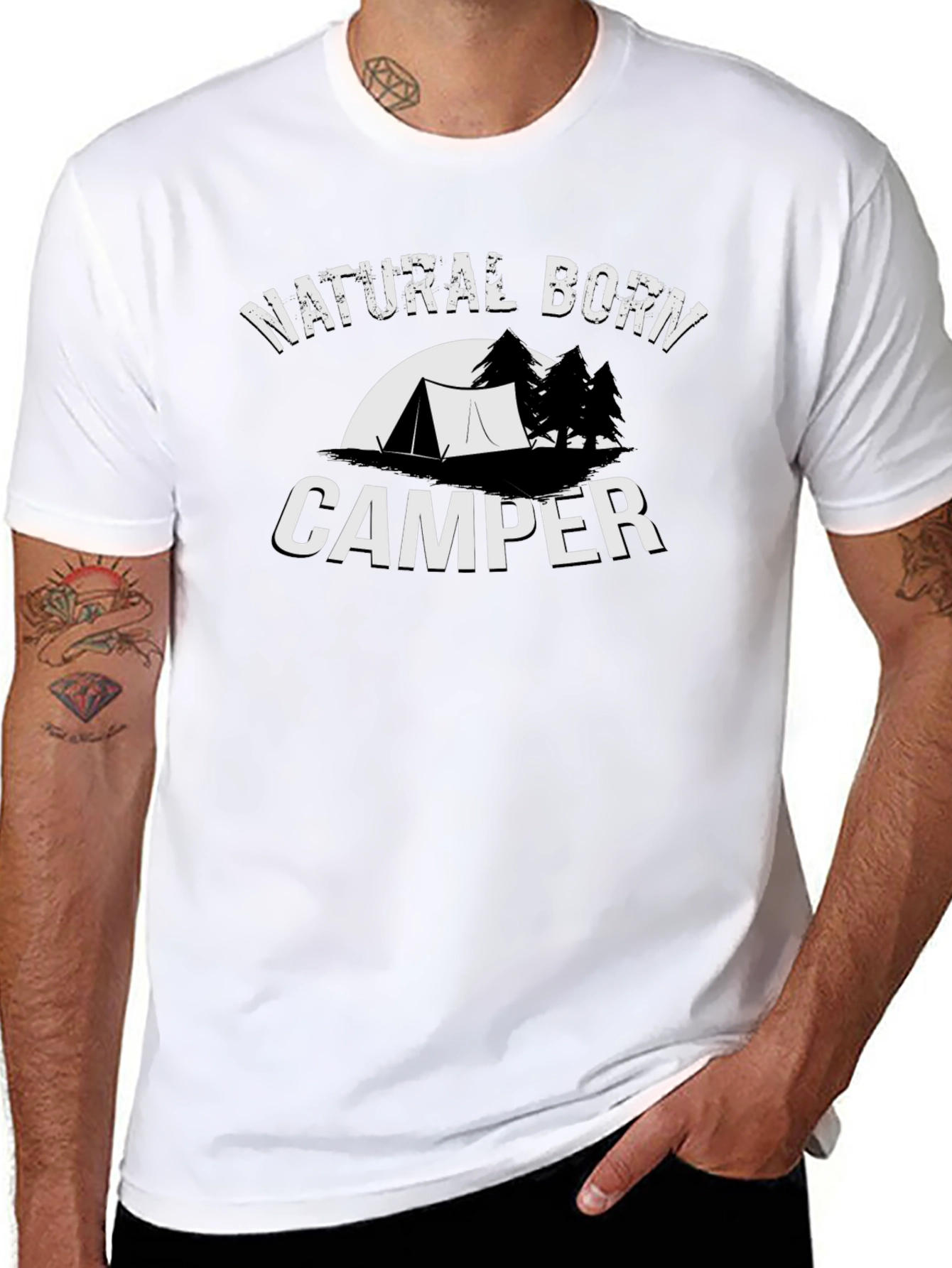 Black Natural Born Camper Black T-Shirt view 8