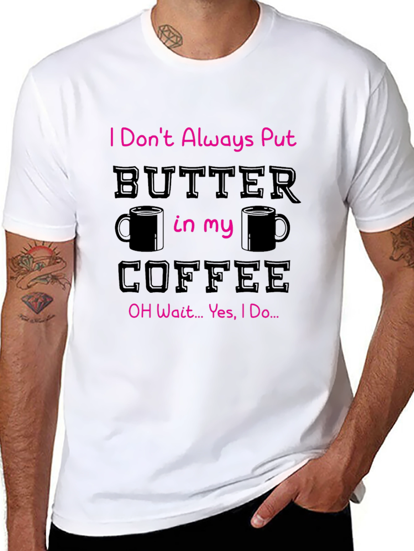 Black Butter in my Coffee Graphic T-Shirt view 8