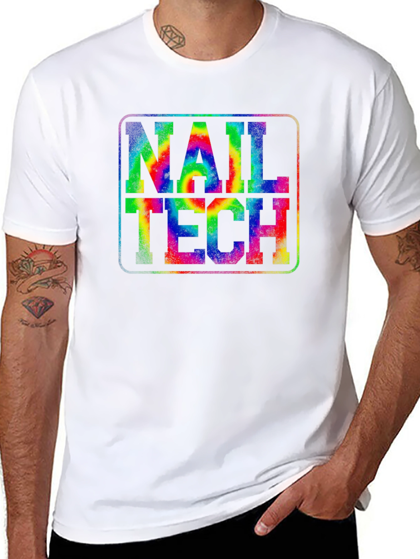 Nail Tech Tie-Dye Graphic T-Shirt - Unisex - 8