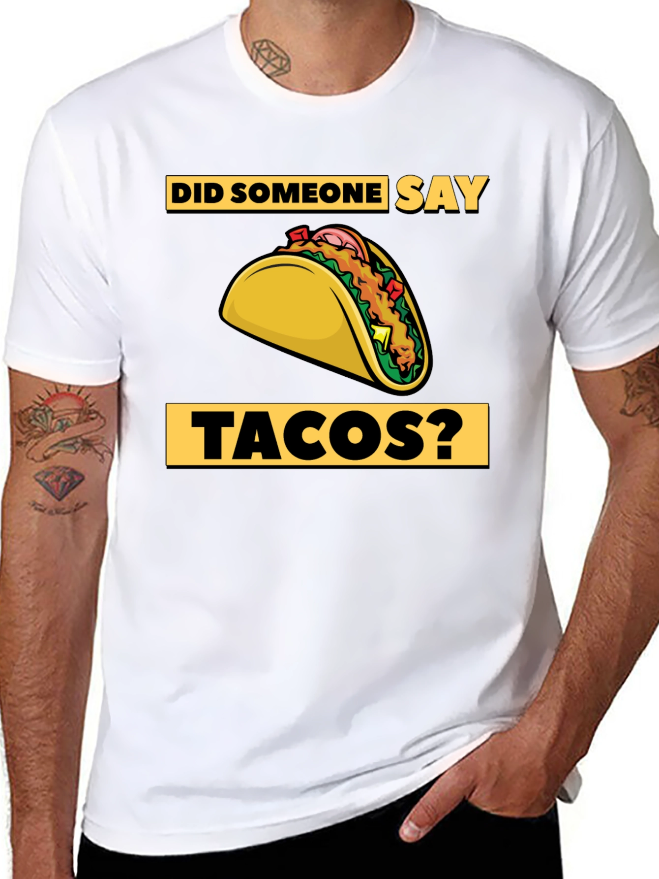 Black Tacos Graphic T-Shirt - Did Someone Say Tacos? view 8