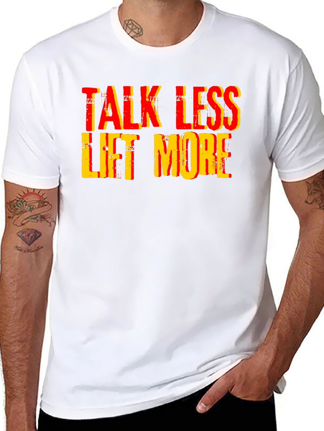 Black Talk Less Lift More Graphic Tee view 8