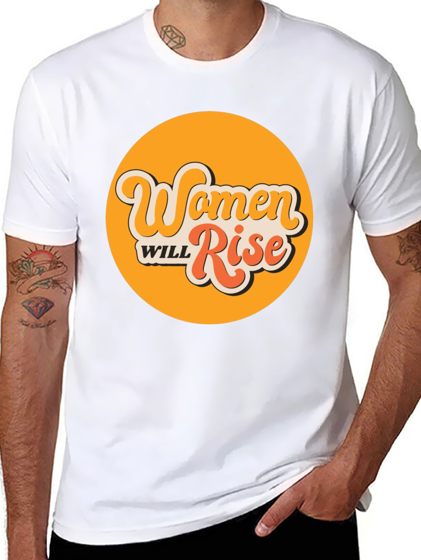 Black Women Will Rise Graphic Tee - Retro Style view 8