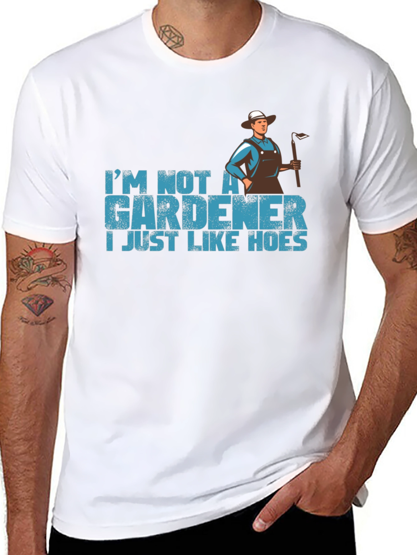Black Funny Gardener T-Shirt - I Just Like Hoes view 8