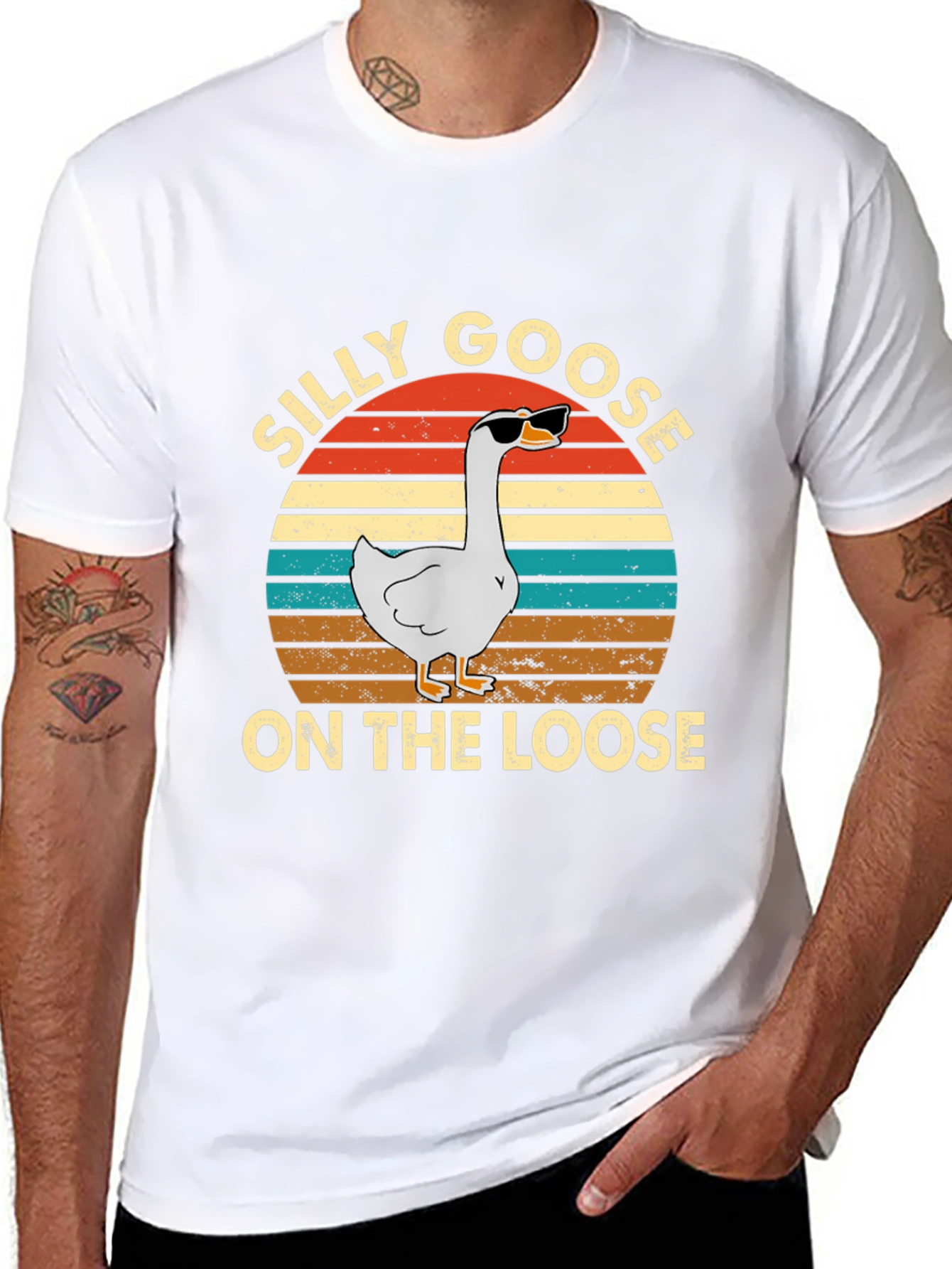 Black Silly Goose On The Loose Graphic T-Shirt view 8