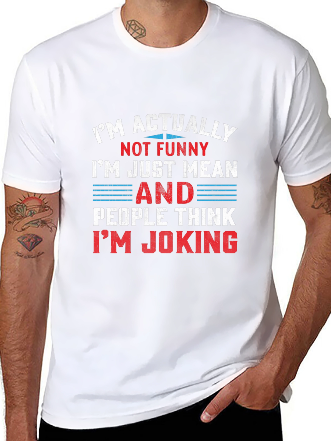 Black Funny Mean Joking T-Shirt view 8