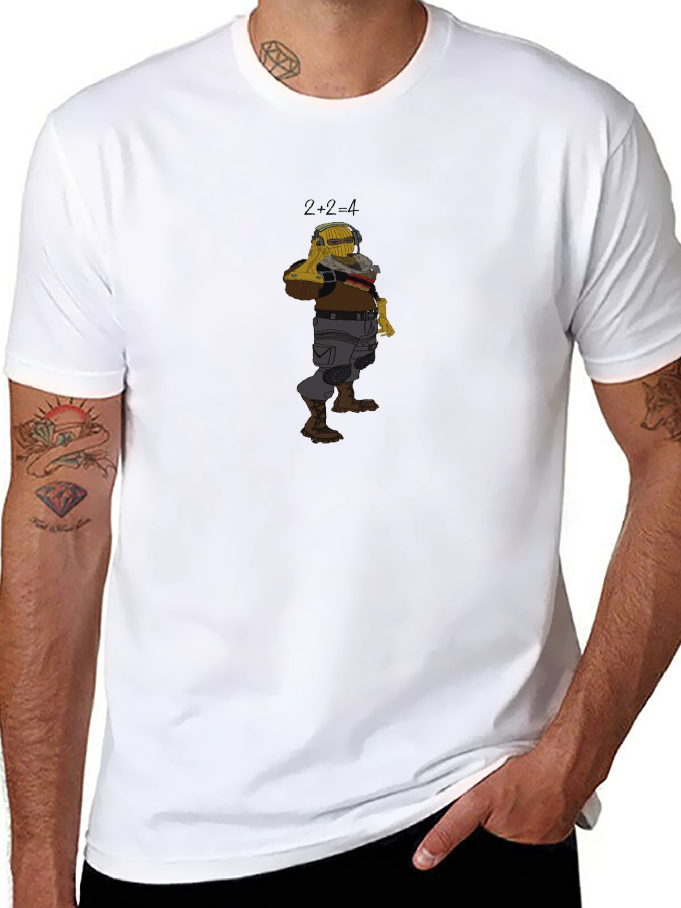 Black Cartoon Character Graphic Tee view 8