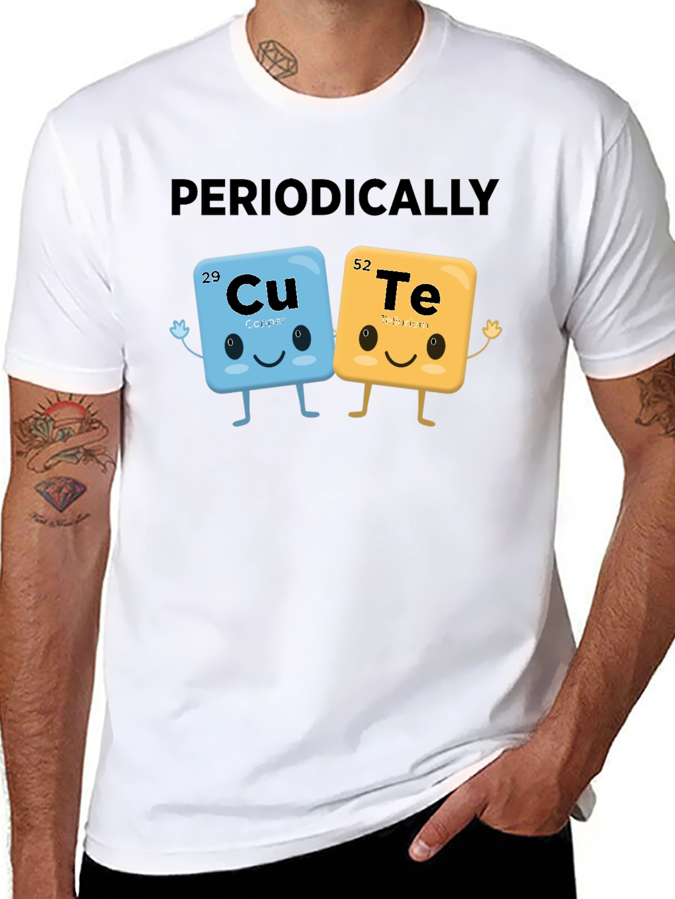 Black Periodically Cute Science T-Shirt view 8