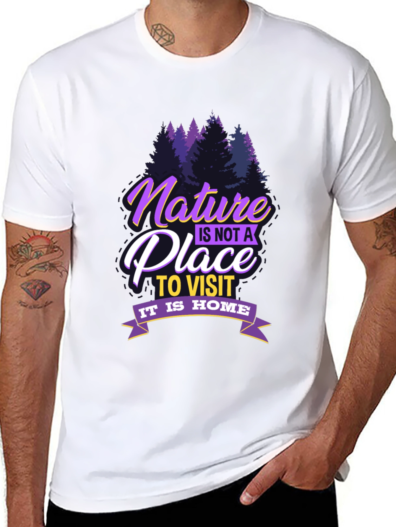 Black Nature is Home T-Shirt view 8