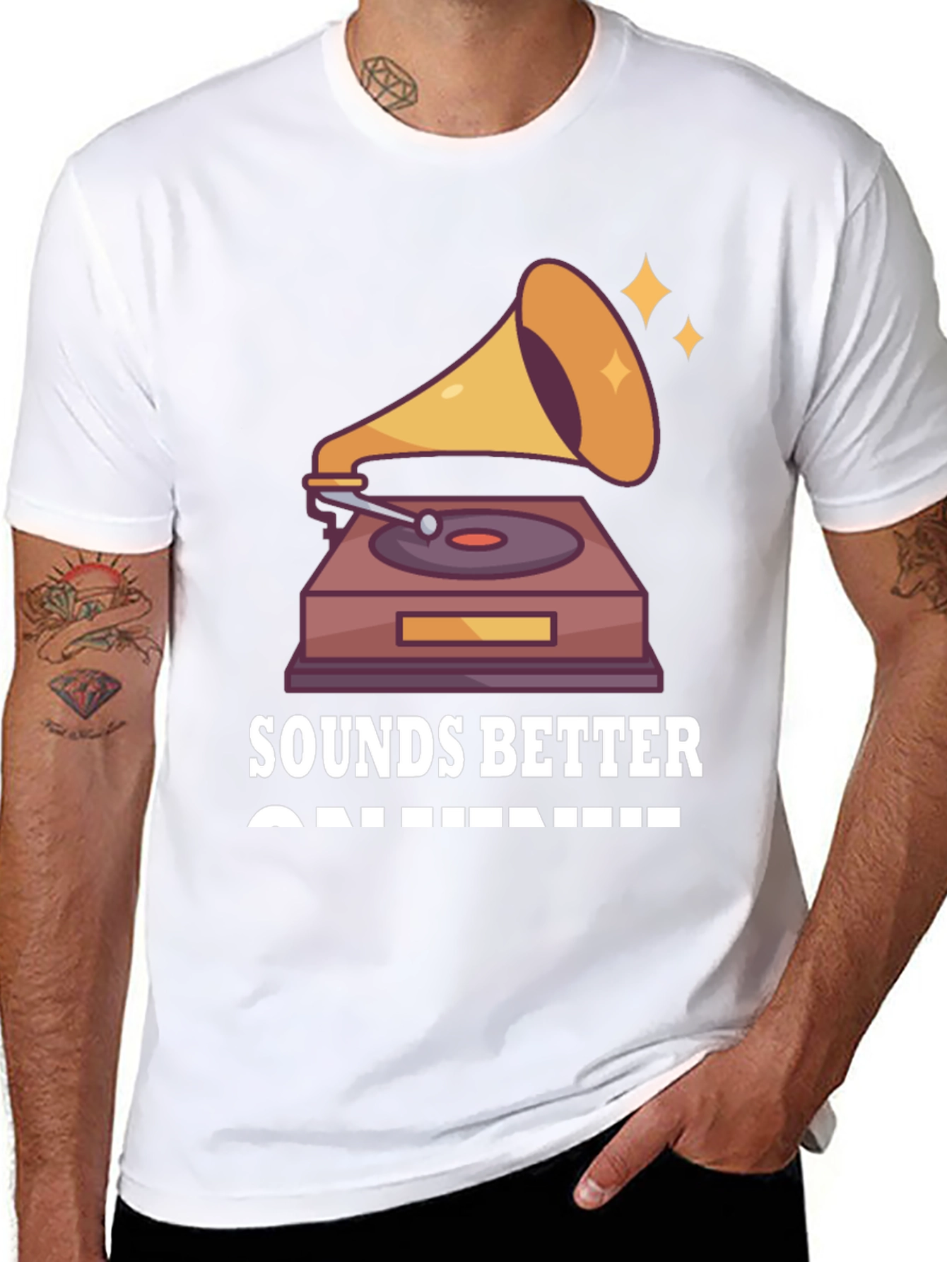 Black Sounds Better on Vinyl T-Shirt view 8