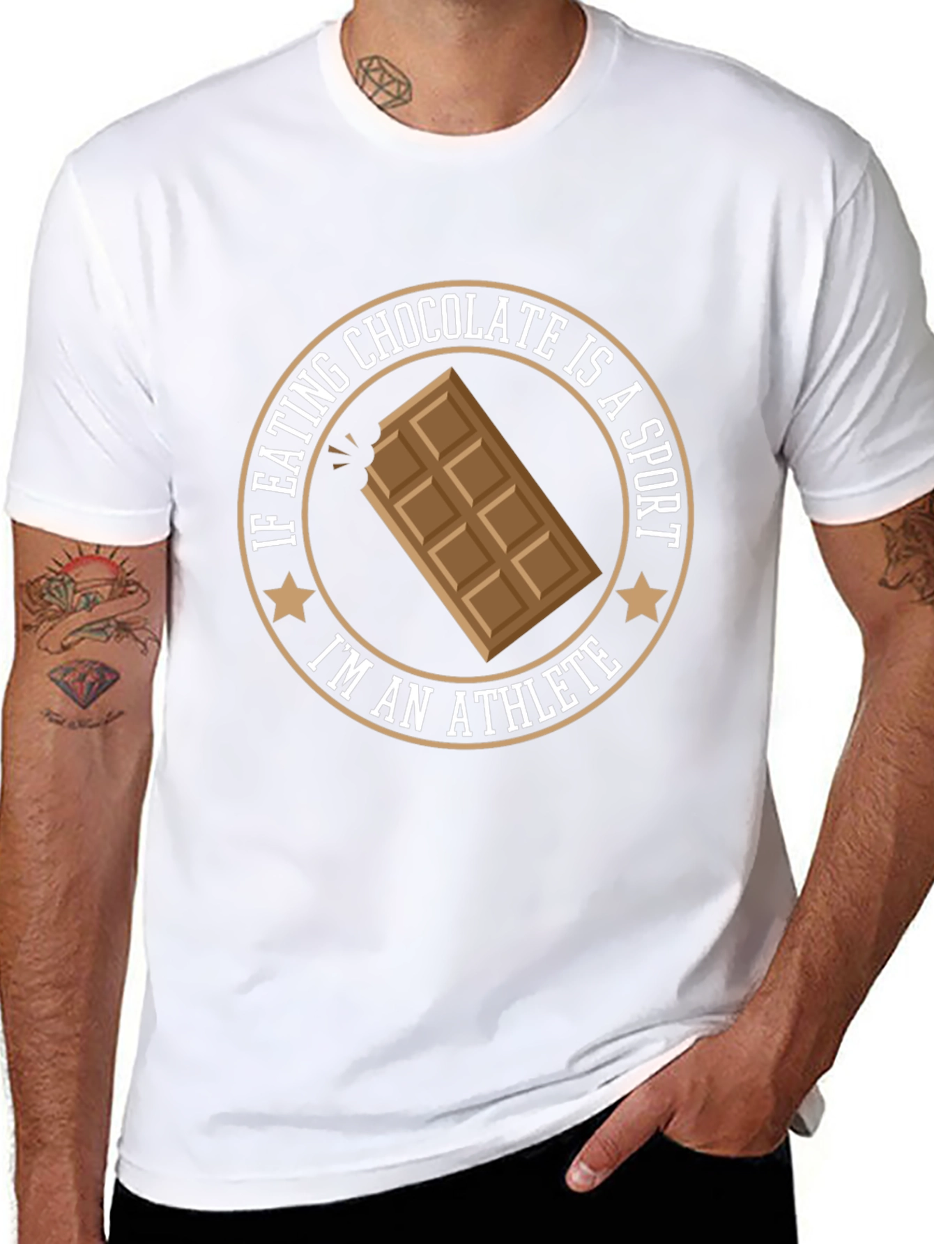 Black Chocolate Lover Athlete T-Shirt view 8