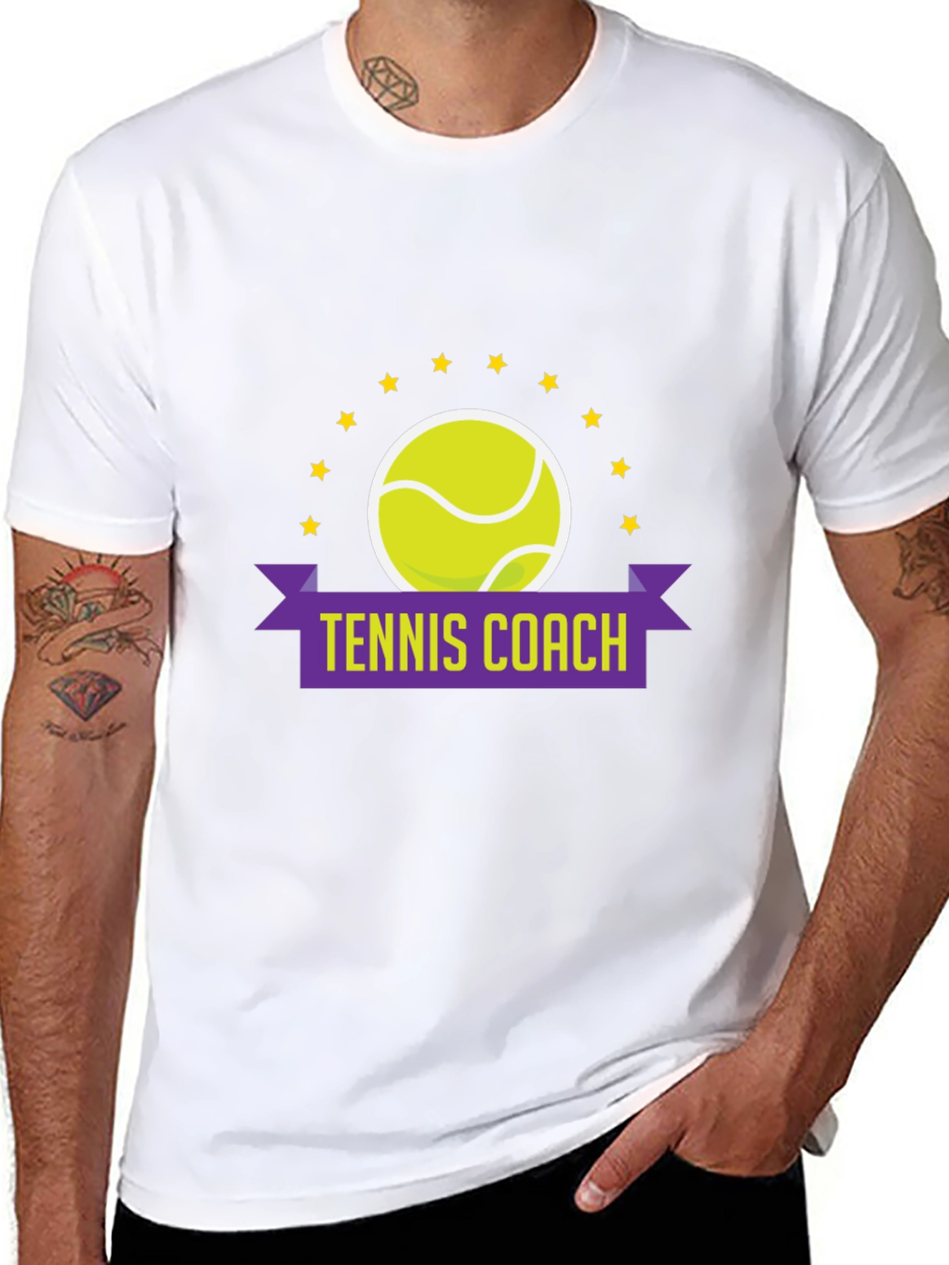 Black Tennis Coach Graphic Tee view 8