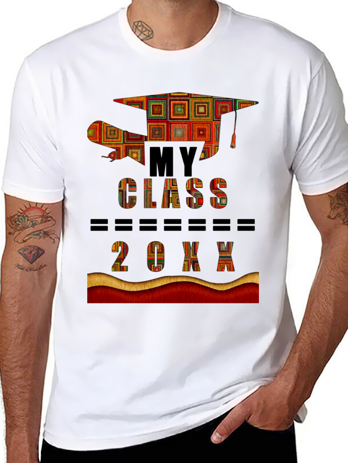 Black Graduation Class of 20XX T-Shirt view 8