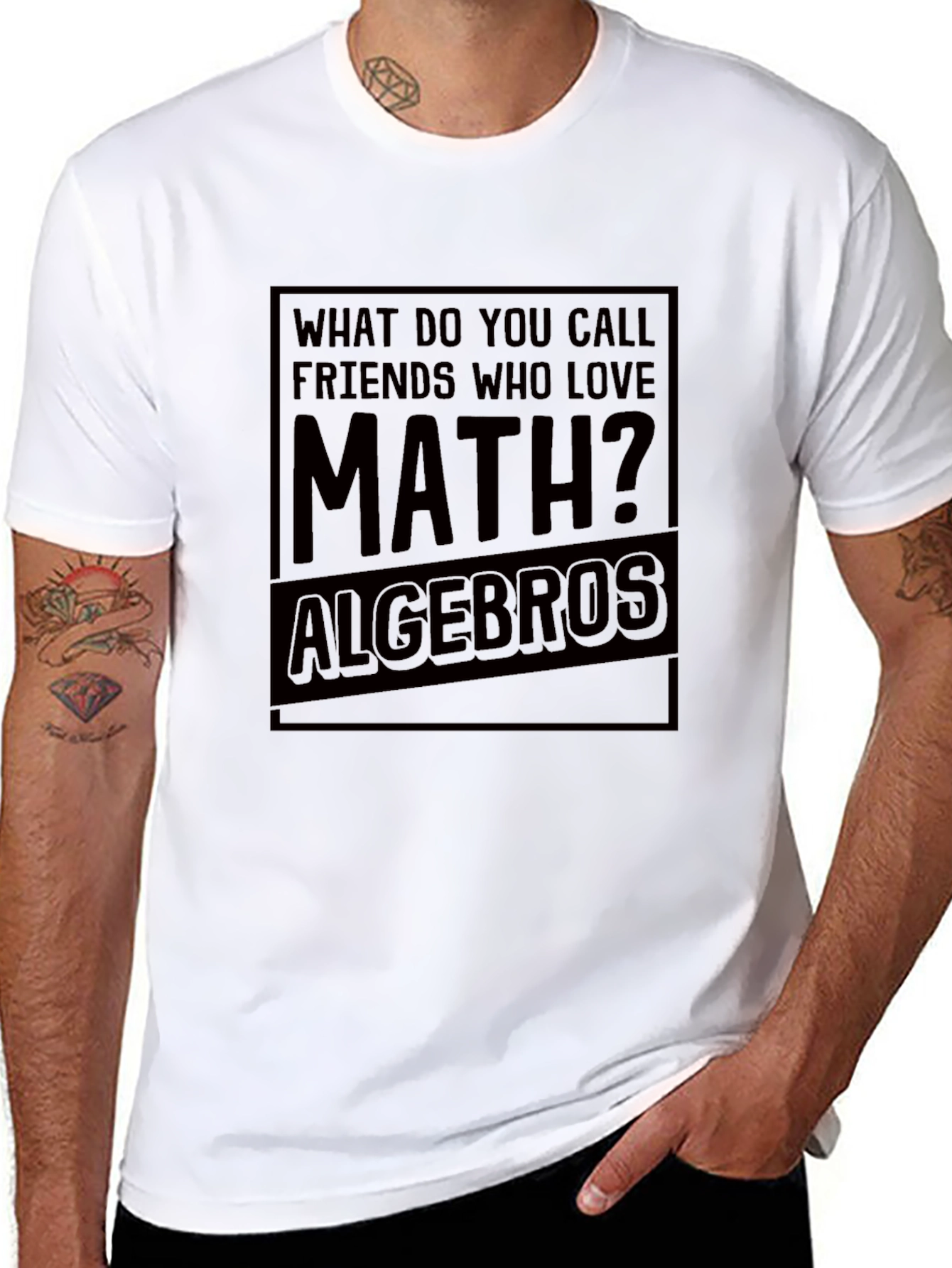 Black Math Lover's Joke T-Shirt - Algebros Funny Tee view 8