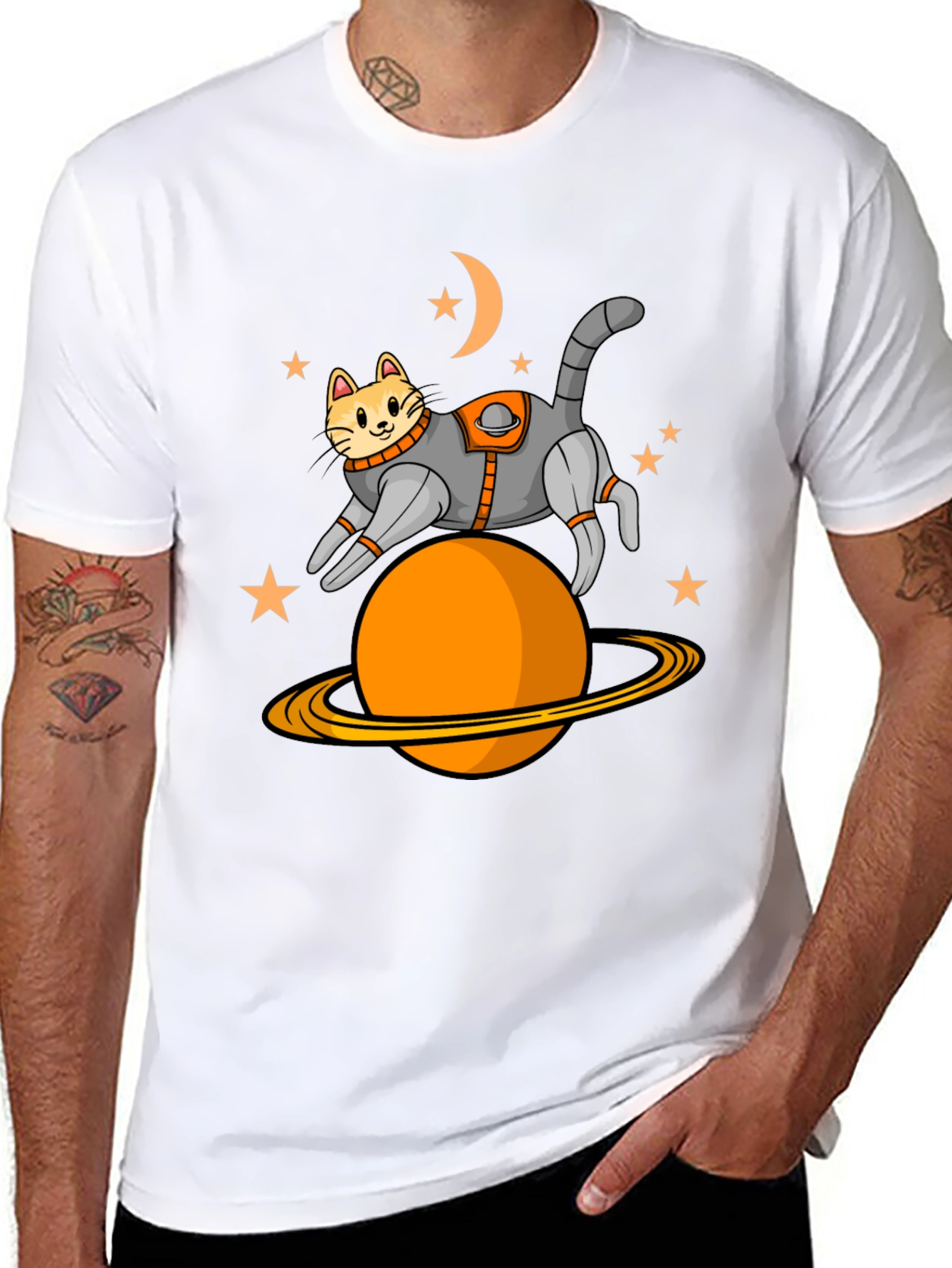 Black Cat Astronaut T-Shirt view 8
