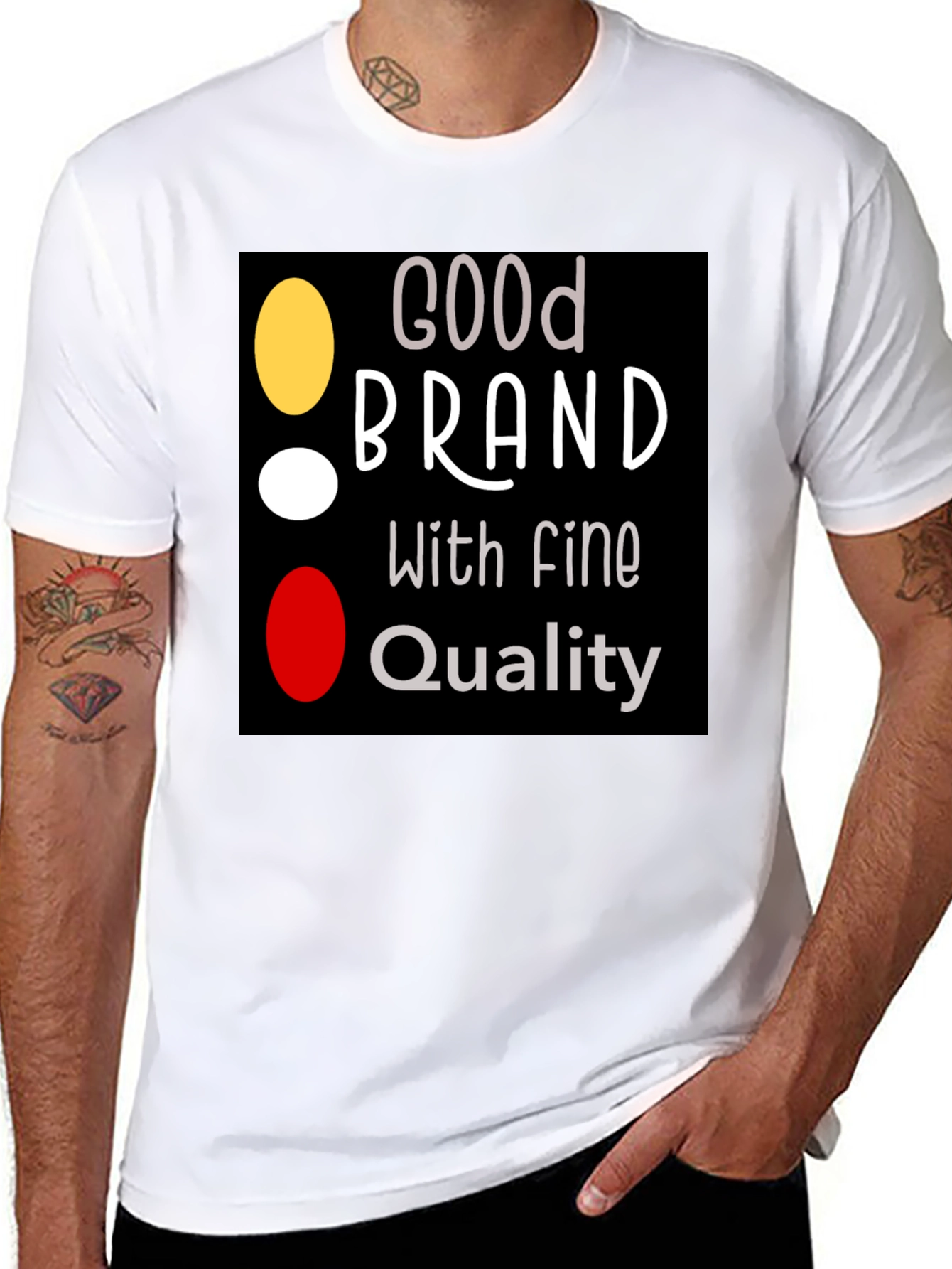 Black Good Brand Quality T-Shirt, Graphic Tee view 8