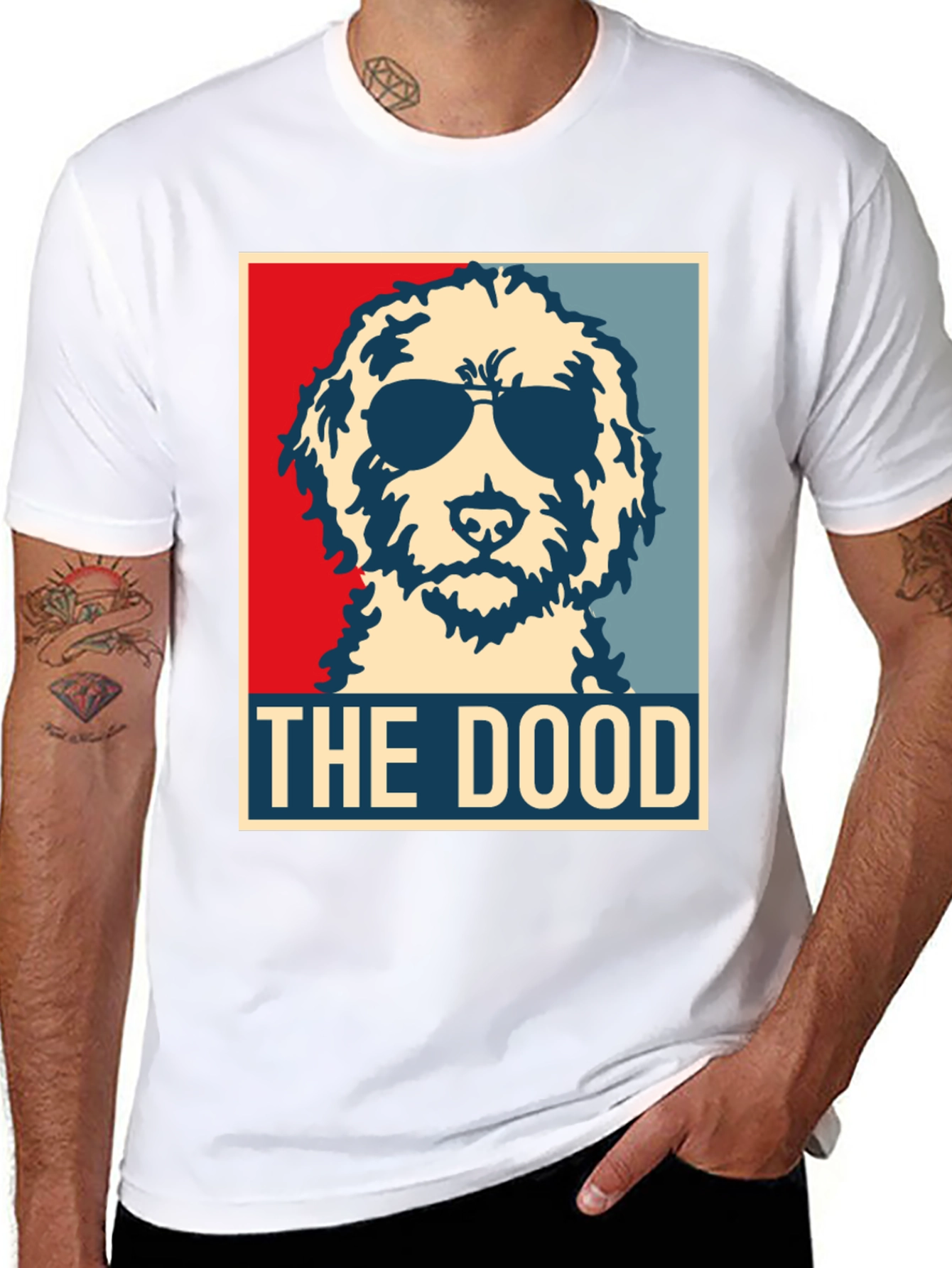 Black The Dood T-Shirt: Cool Dog Graphic Tee view 8