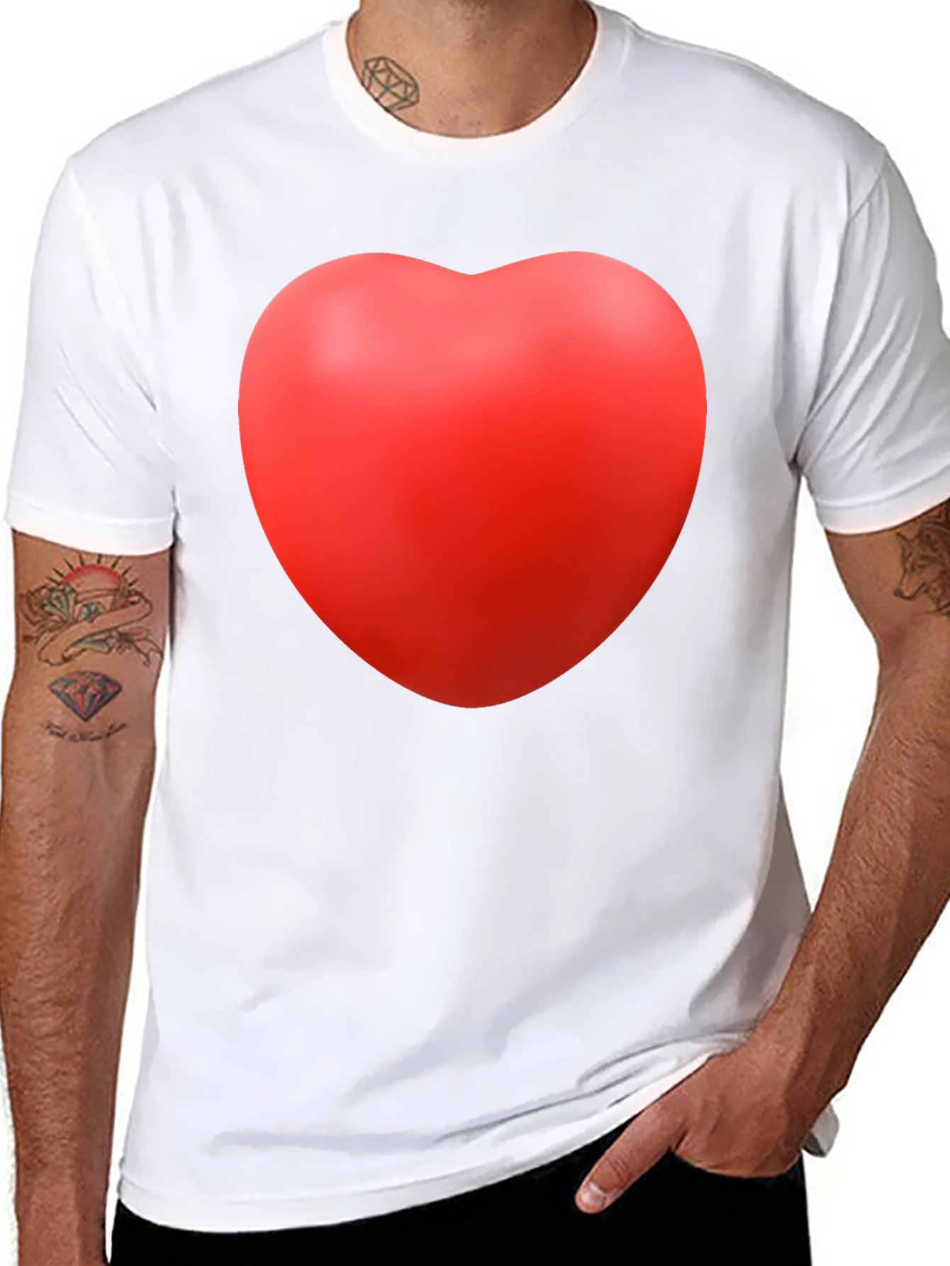 Black Heart Graphic Black Tee view 8