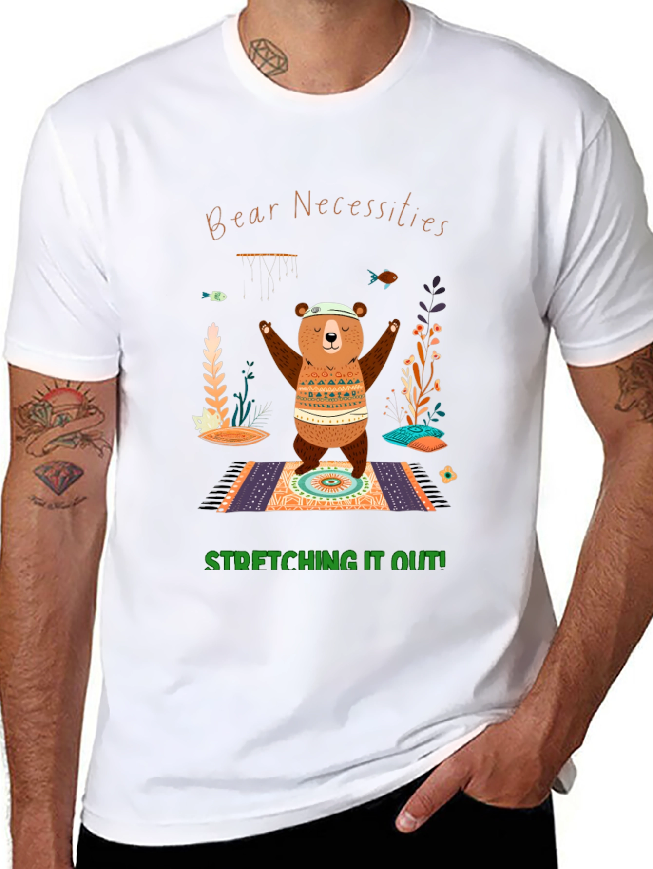 Black Bear Necessities T-Shirt - Stretching It Out view 8