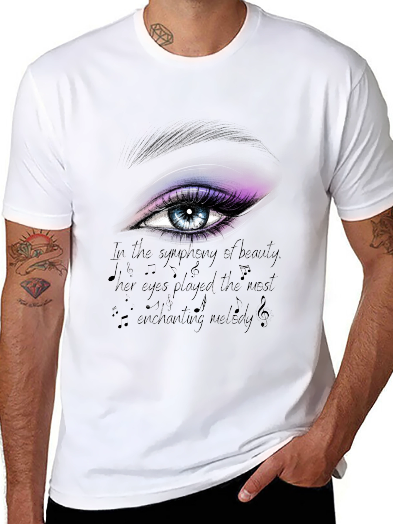 Black Eye Graphic T-Shirt: Symphony of Beauty view 8