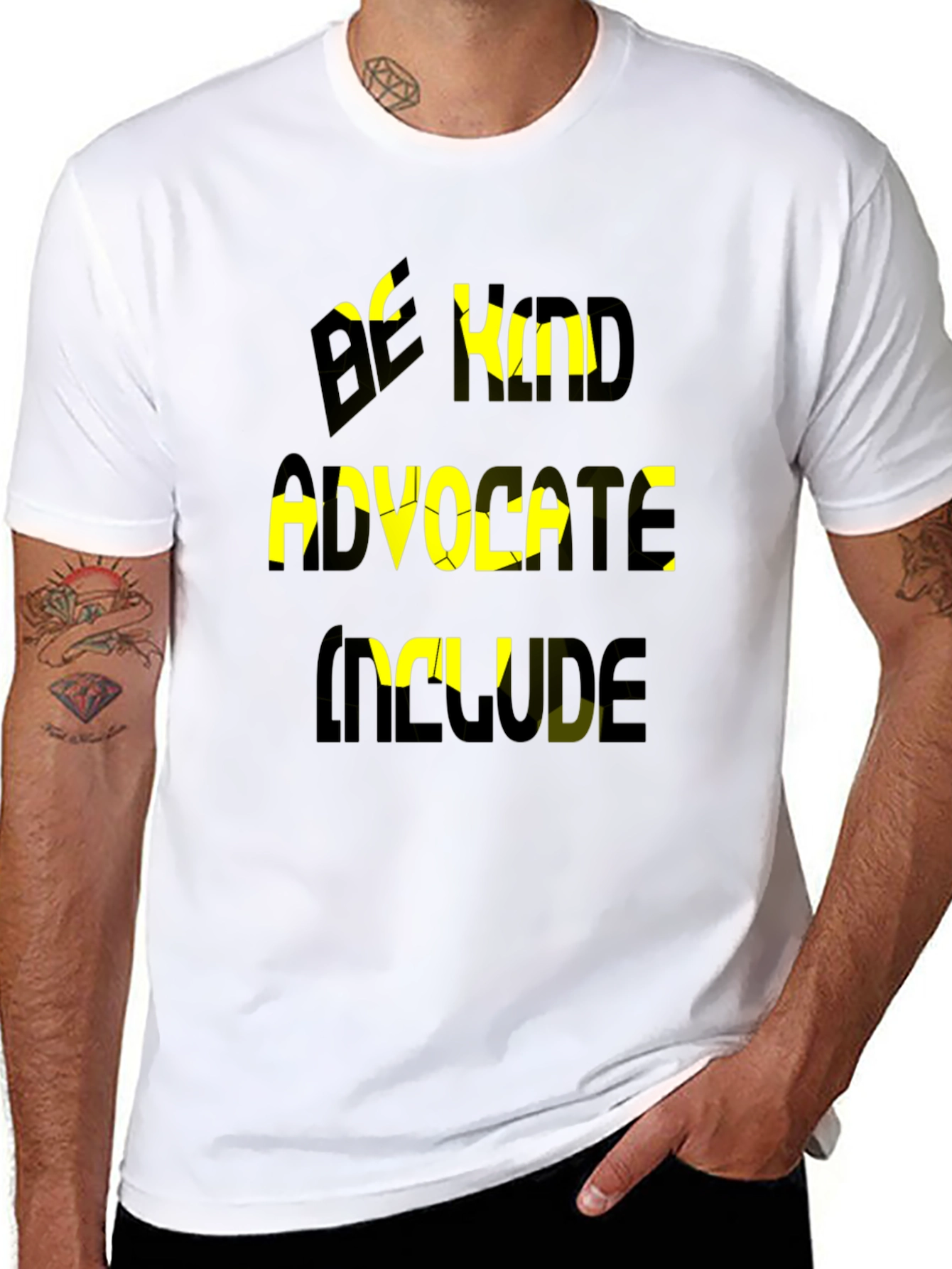 Black Be Kind Advocate Include Graphic Tee view 8