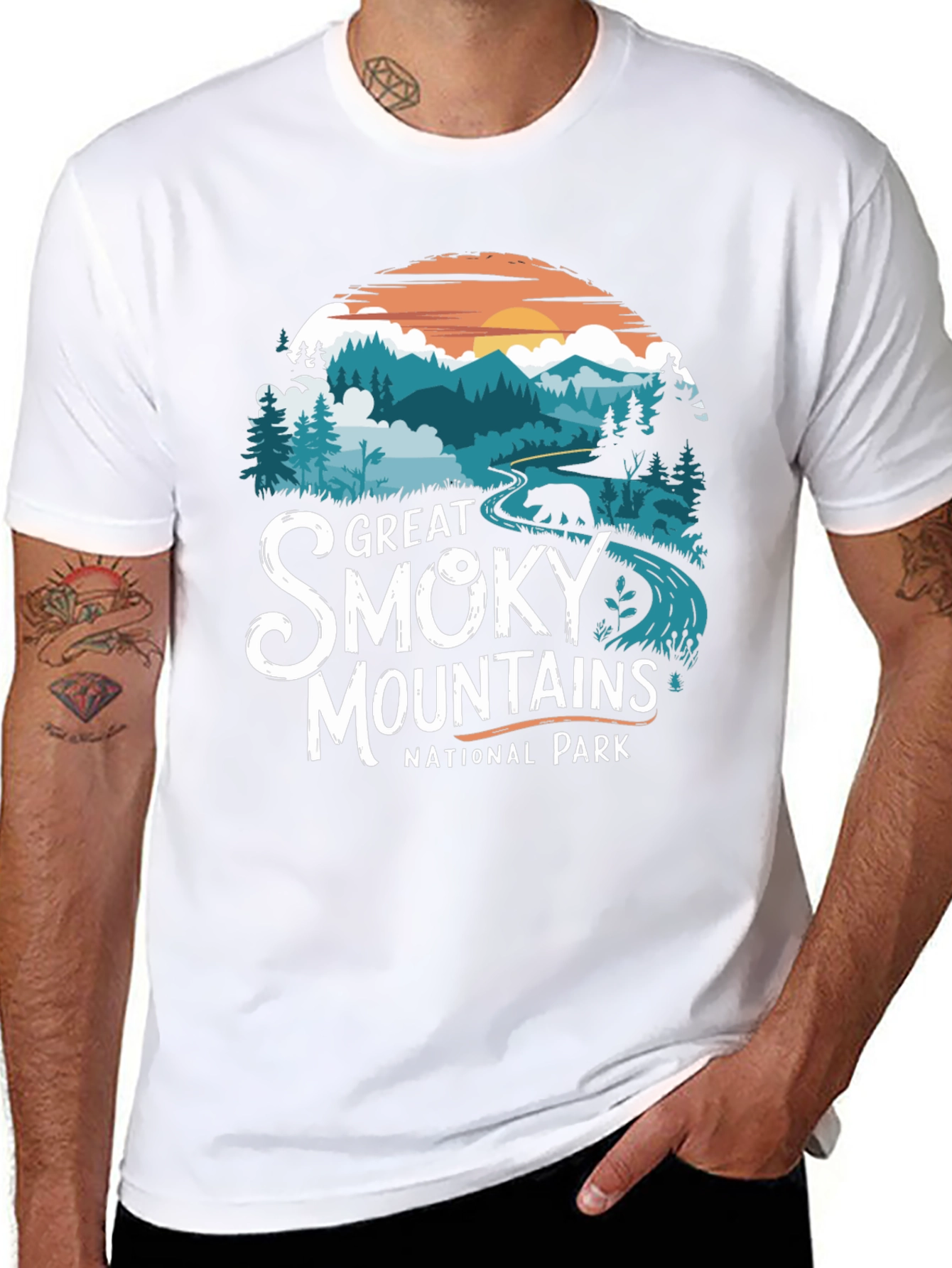 Black Great Smoky Mountains National Park T-Shirt view 8
