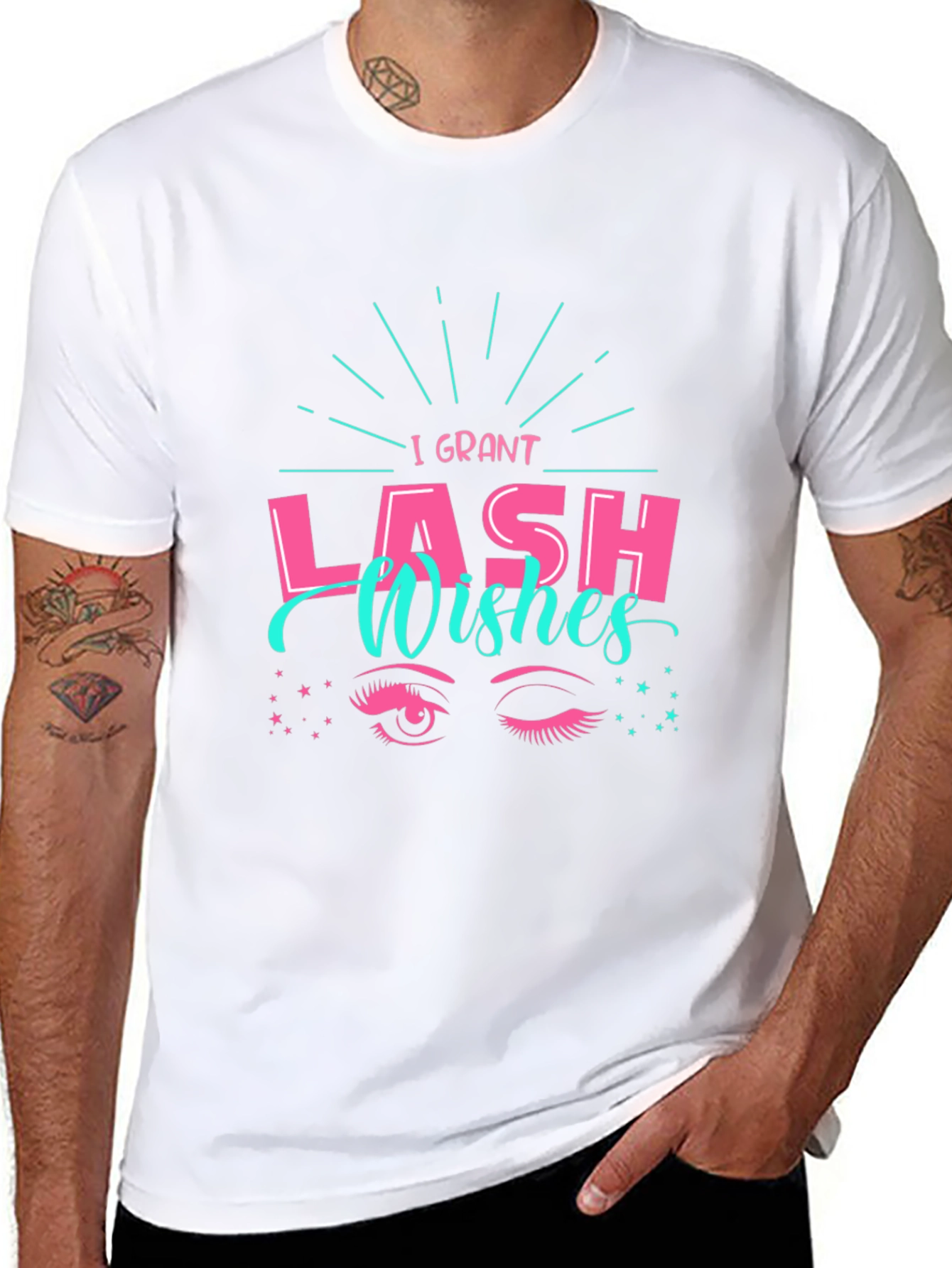 Black I Grant Lash Wishes Graphic Tee - Black view 8