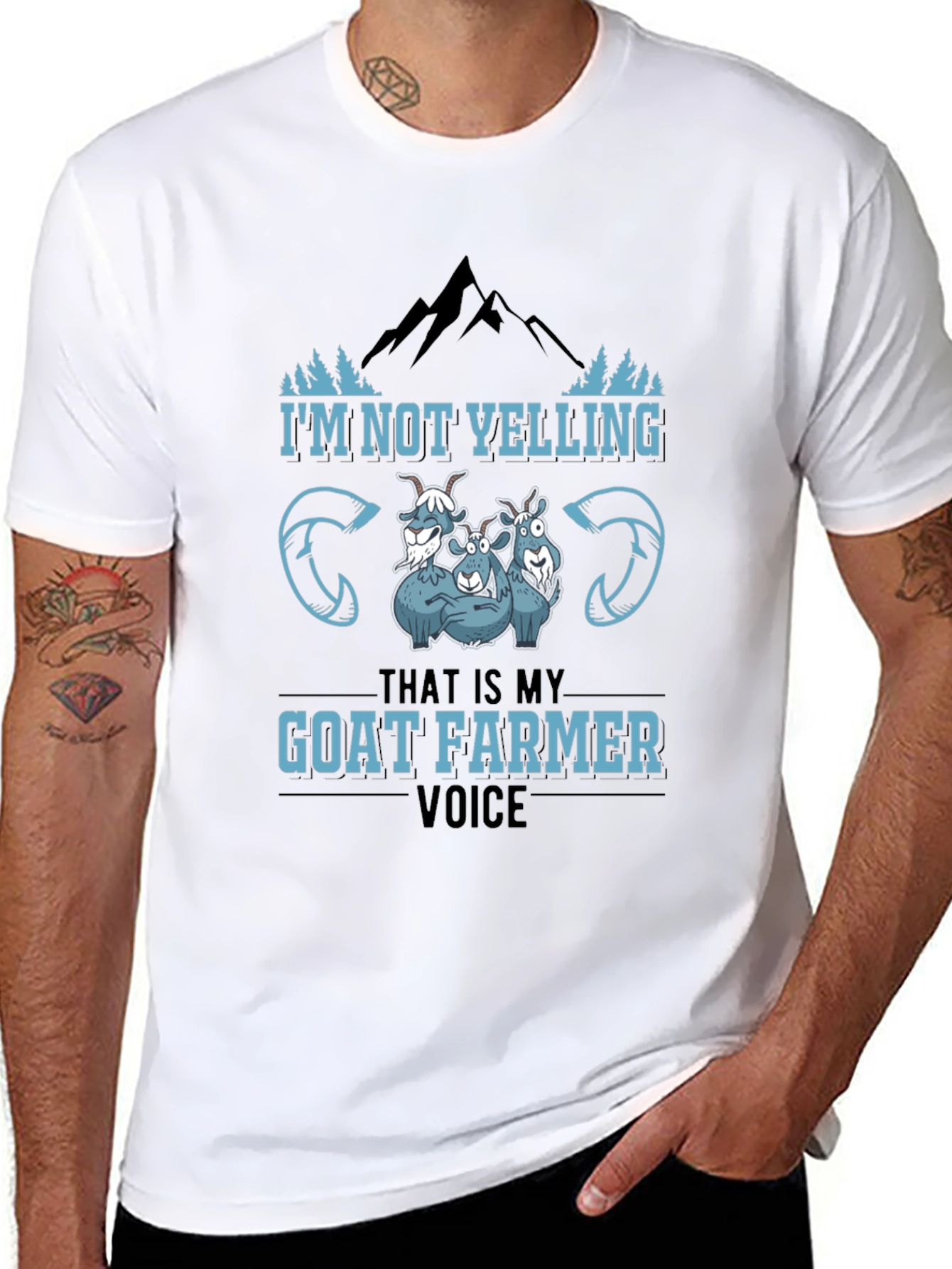 Black Goat Farmer Voice Black T-Shirt view 8