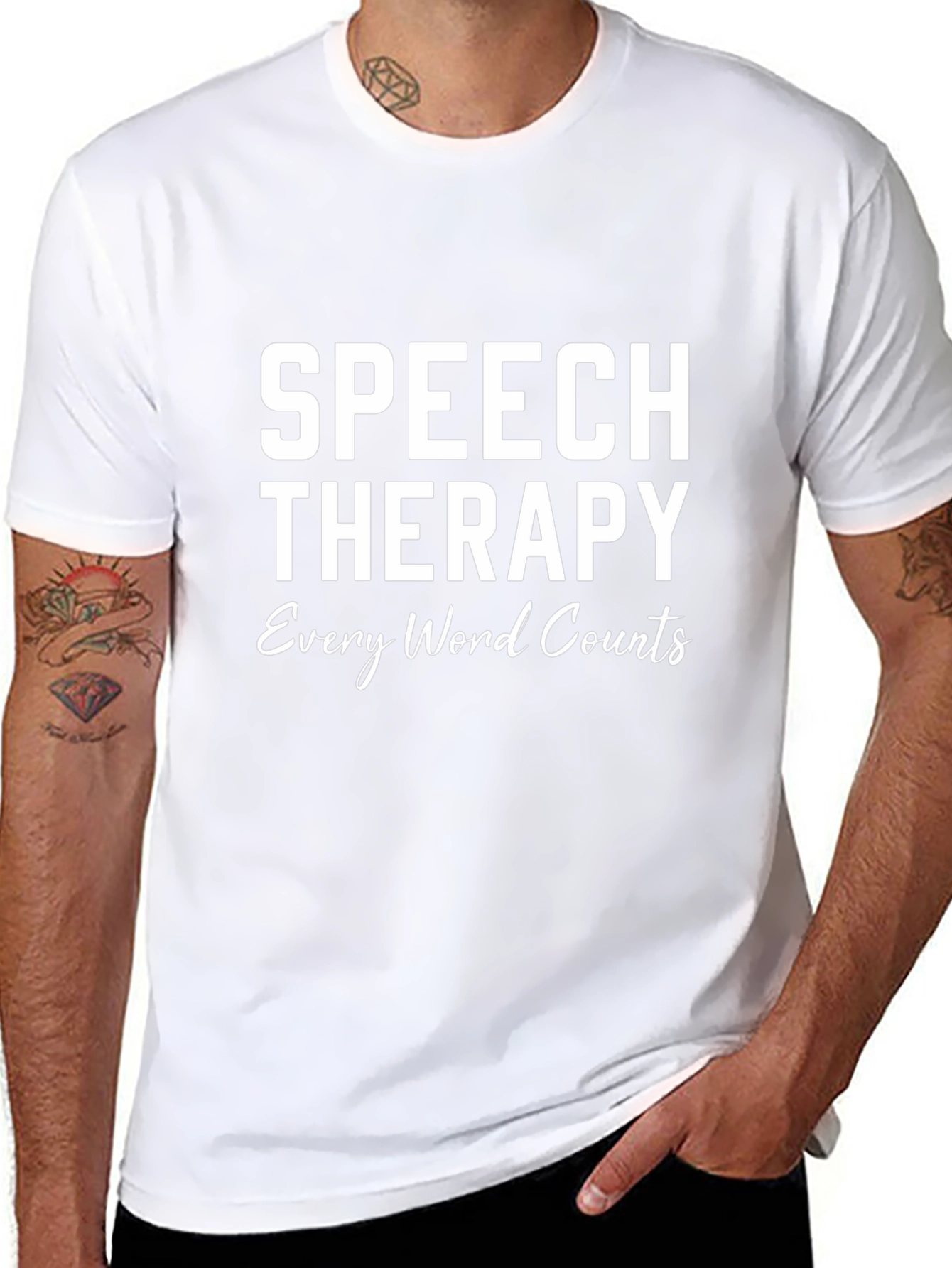 Black Speech Therapy T-Shirt - Every Word Counts view 8