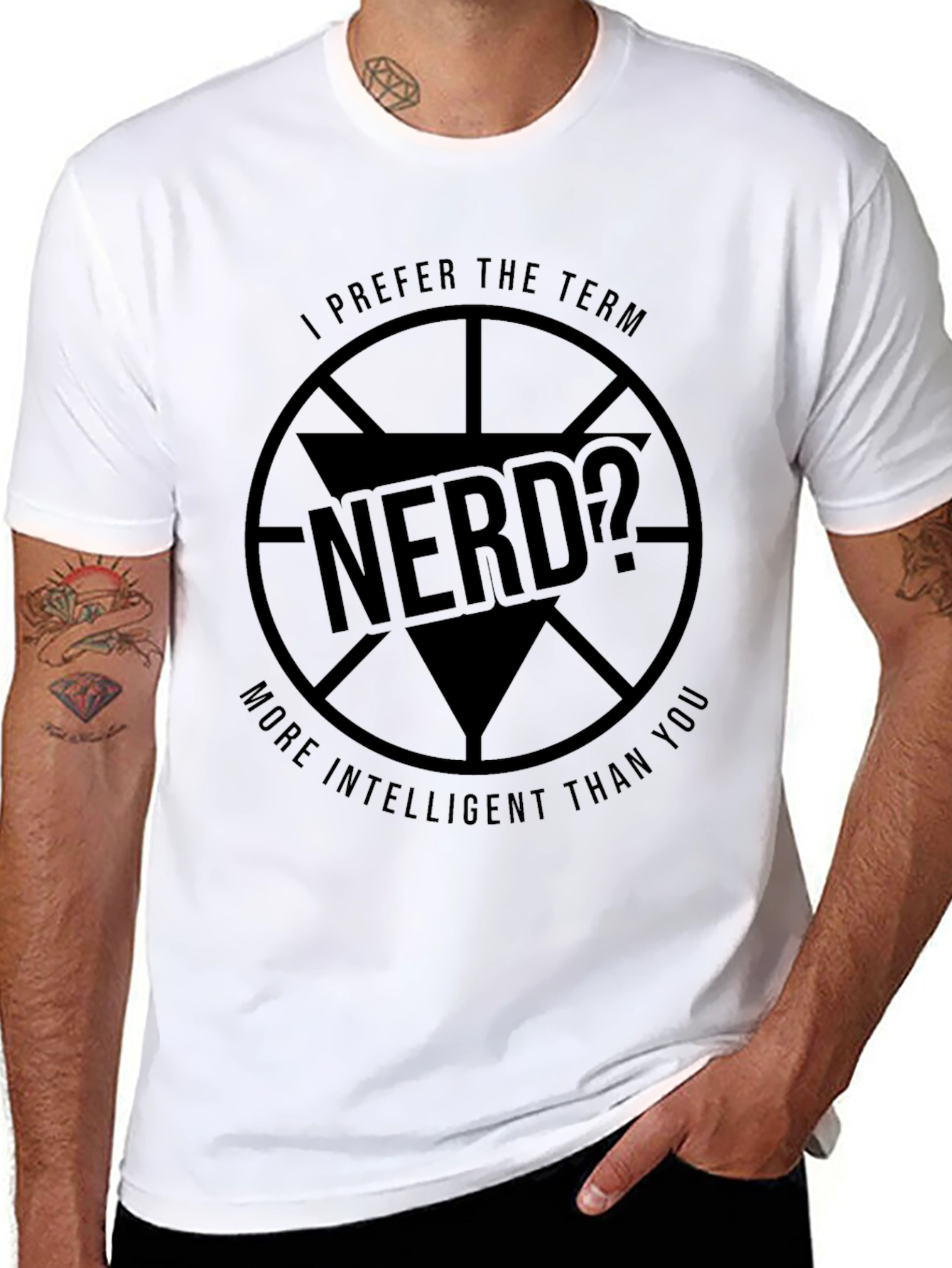 Black Nerd? T-Shirt - More Intelligent Than You! view 8