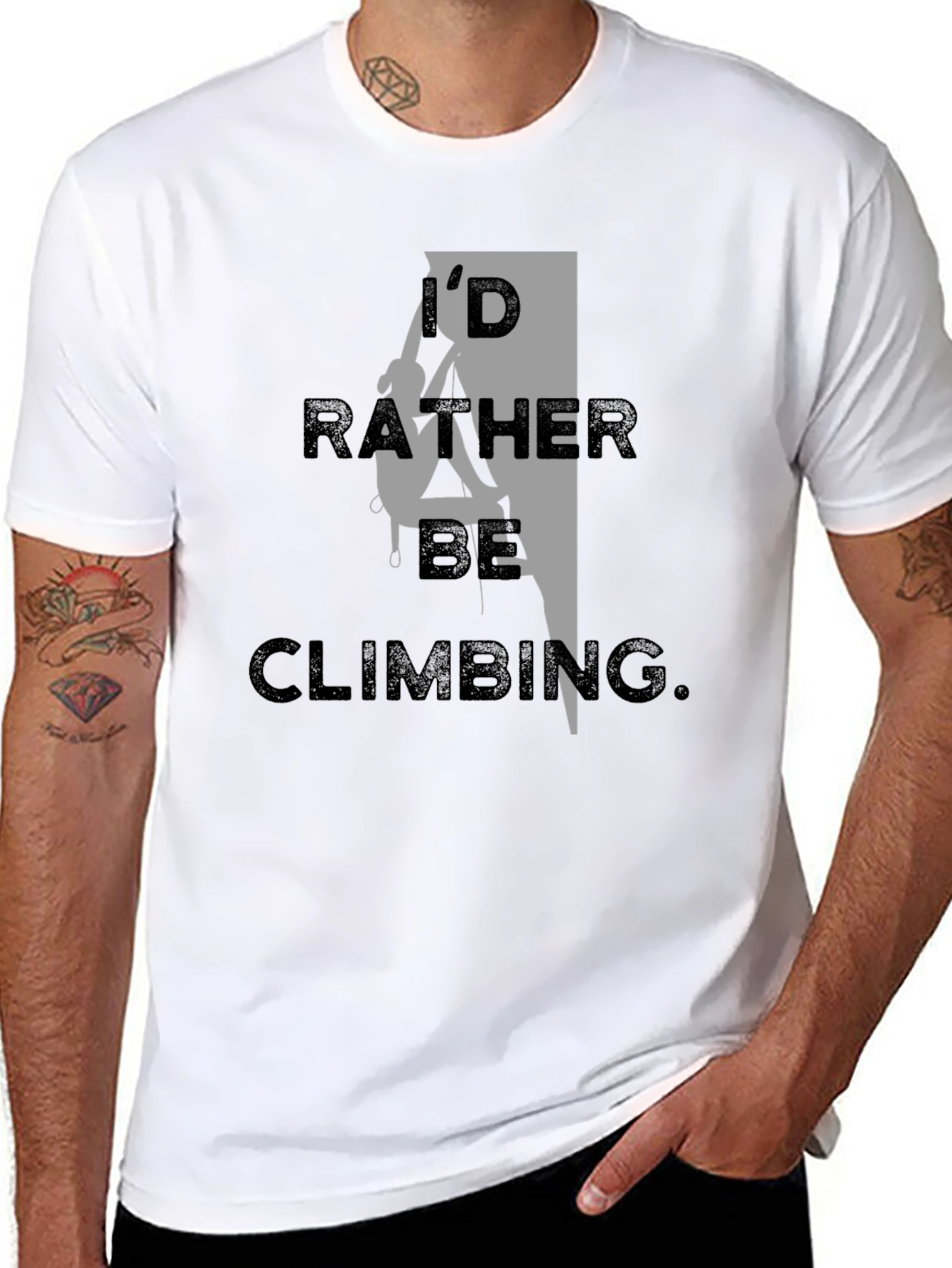 I'd Rather Be Climbing Black T-Shirt - 8