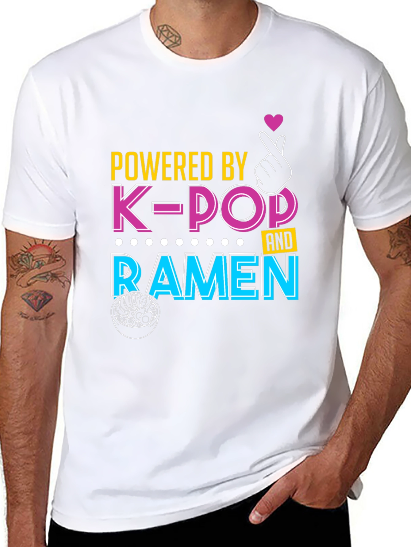 Powered By K-Pop and Ramen T-Shirt - 8