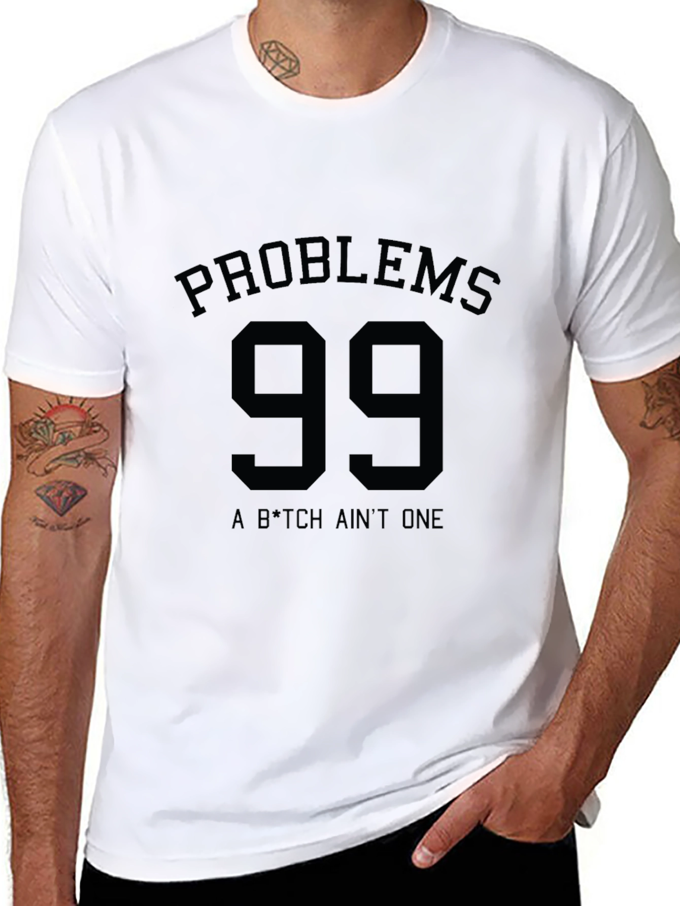Black Problems 99 T-Shirt - Black Graphic Tee view 8